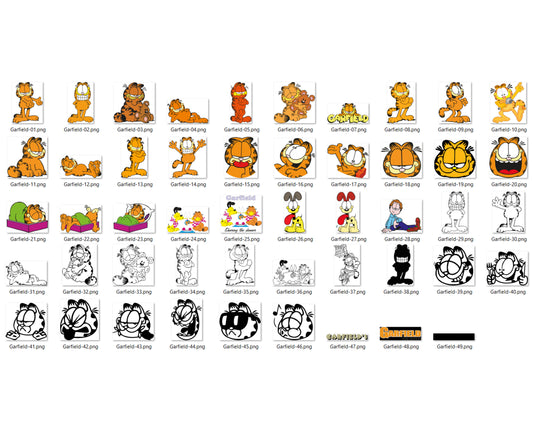 196+  Garfield Bundle Svg, Garfield Svg, Odie svg, Garfield png, Beagle Dog, Garfield Cricut, Silhouette, Cut File, Cartoon svg, png, dxf, eps digital file