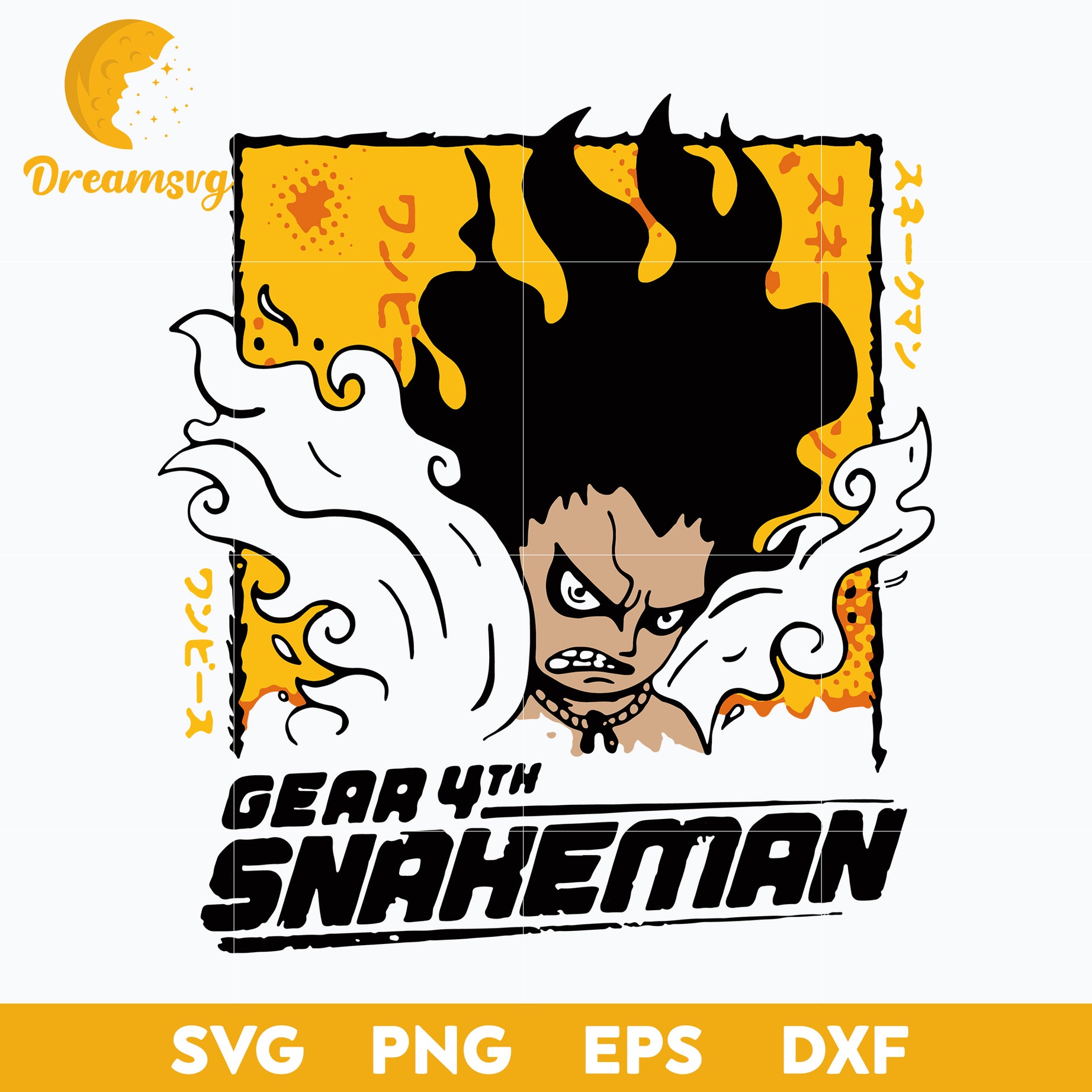 Gear 4th Snakeman Svg, One Piece Svg, Luffy Gear Svg, Luffy Svg, file for cricut, Anime svg, png, eps, dxf digital download