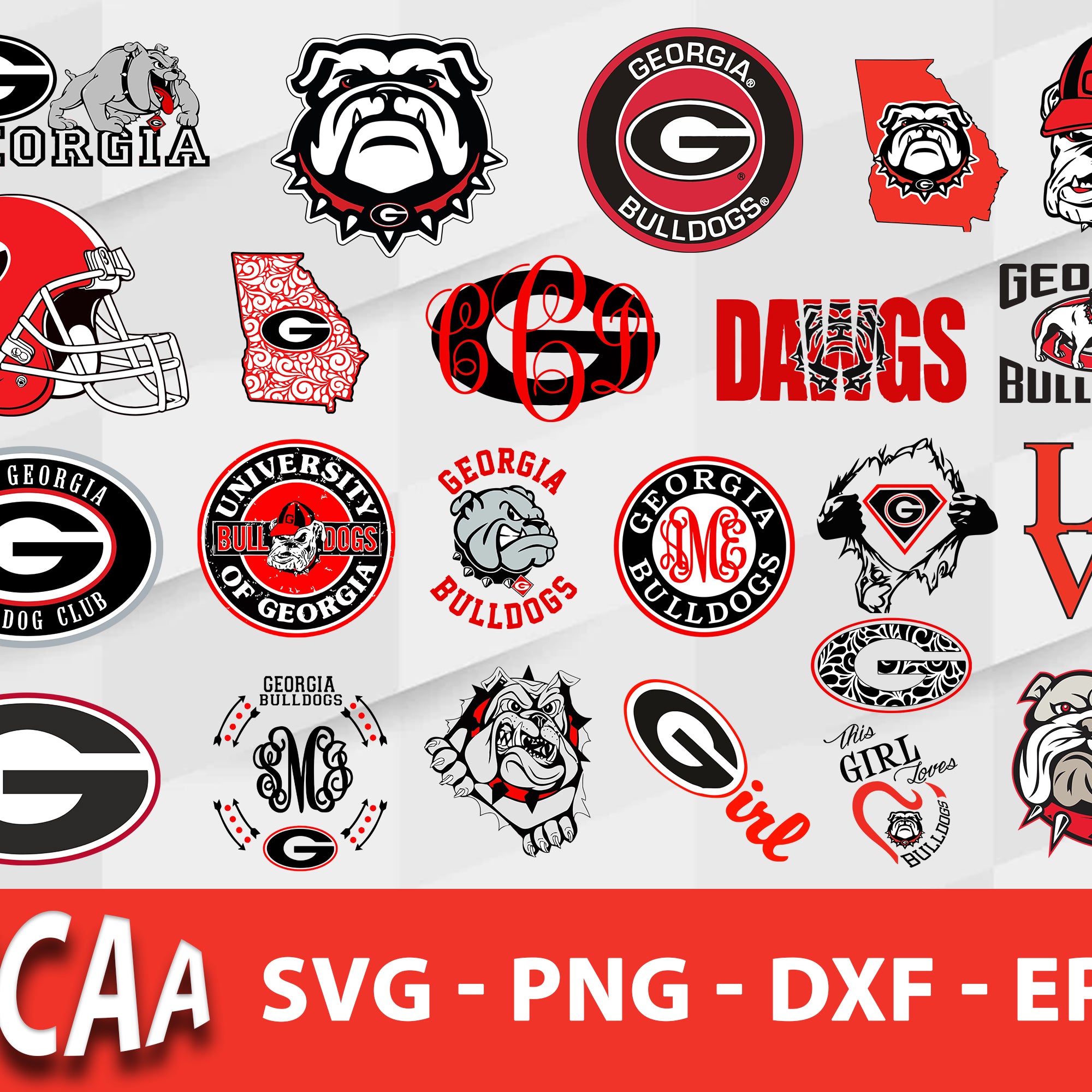 Georgia Bulldogs Svg Bundle, Georgia Bulldogs Svg, Sport Svg, Ncaa Svg, Png, Dxf, Eps Digital file.