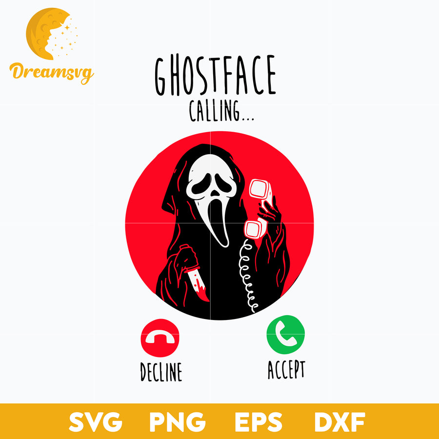 Ghostface Calling Halloween svg, Halloween svg, png, dxf, eps digital file.