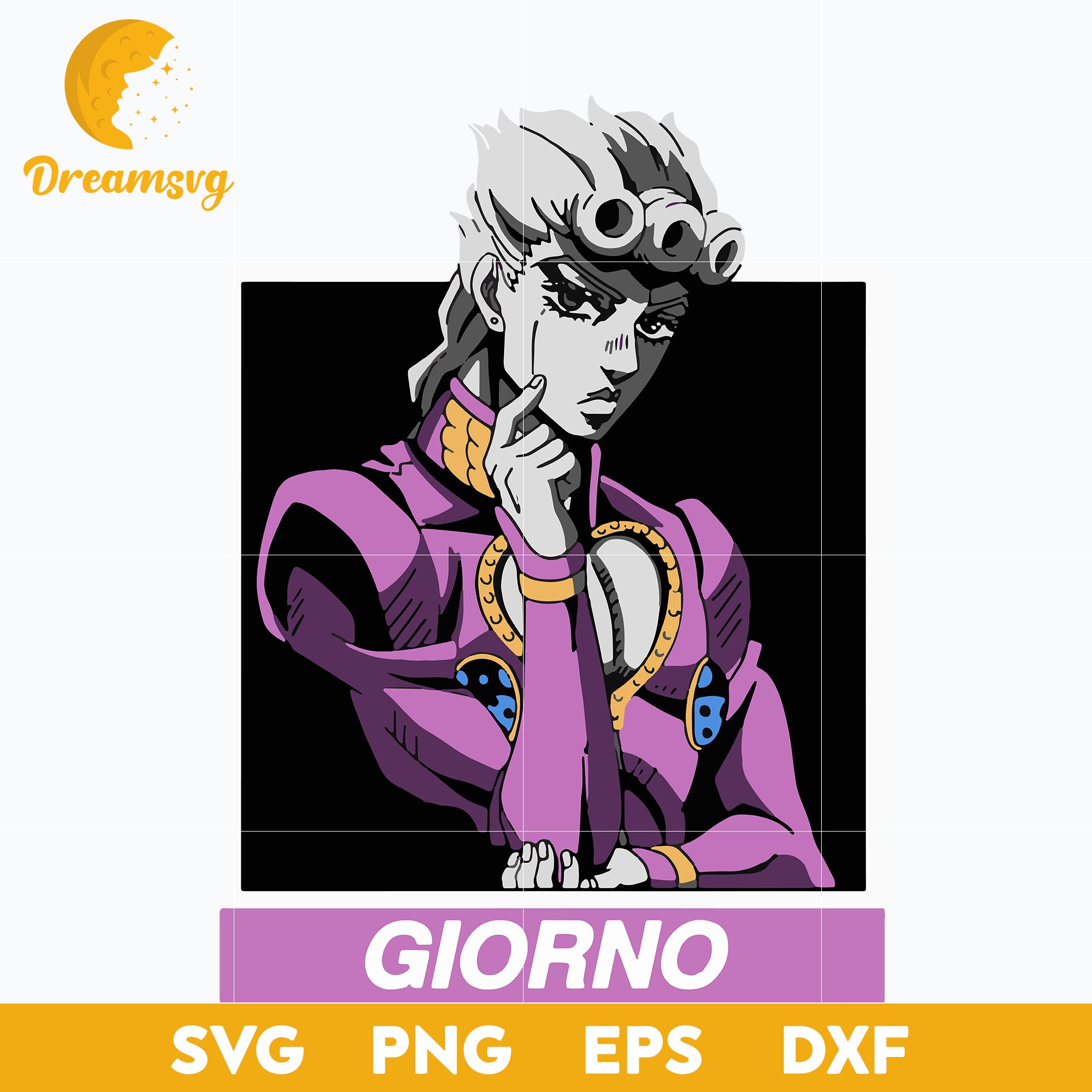 Giorno Svg, Giorno Giovanna Svg, JoJos Bizarre Svg, Giorno Anime Svg, file for cricut, Anime svg, png, eps, dxf digital download
