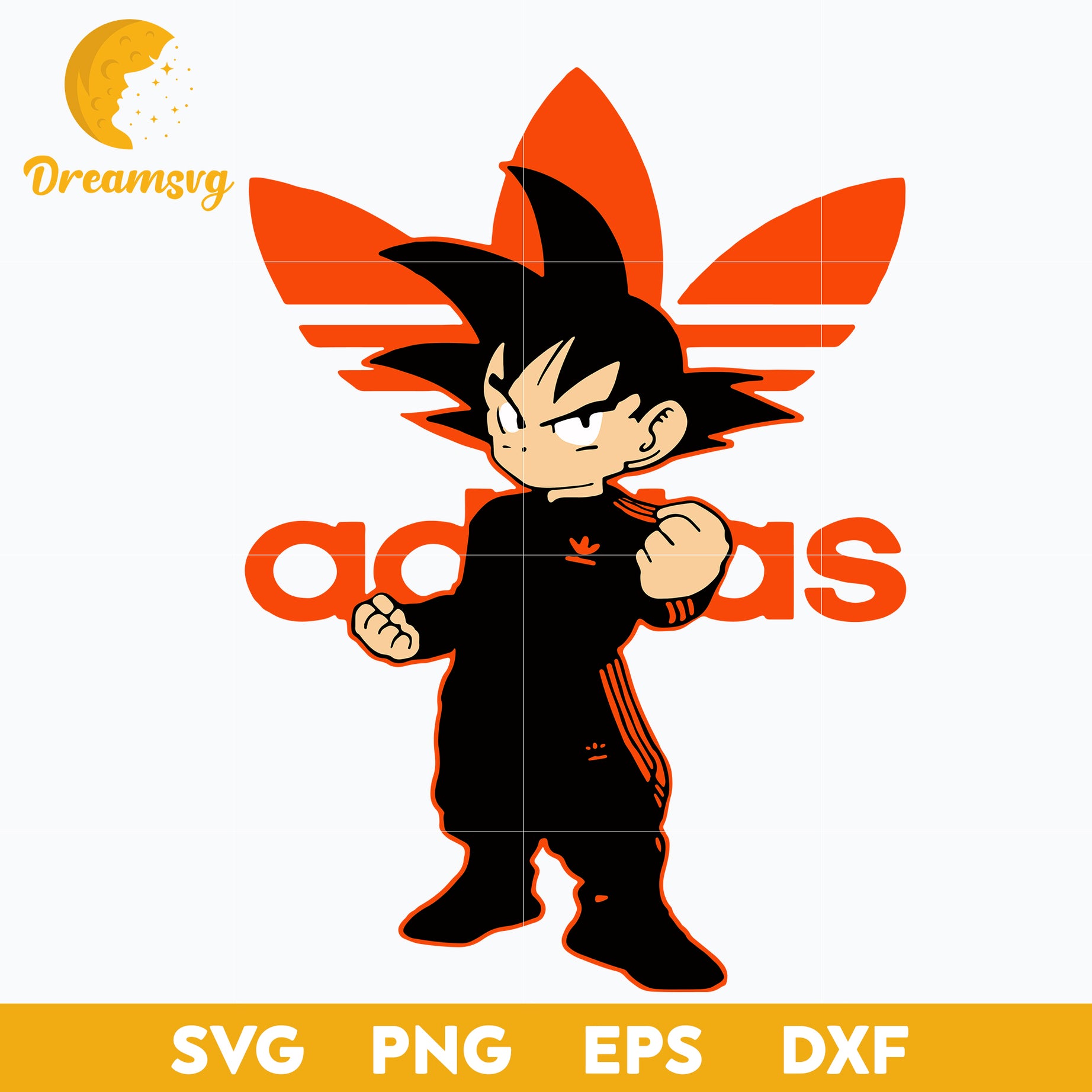 Goku Adidas Svg, Adidas Svg, Dragon Ball Super Svg, Dragon Ball Svg, Son Goku Svg, file for cricut, Anime svg, png, eps, dxf digital download