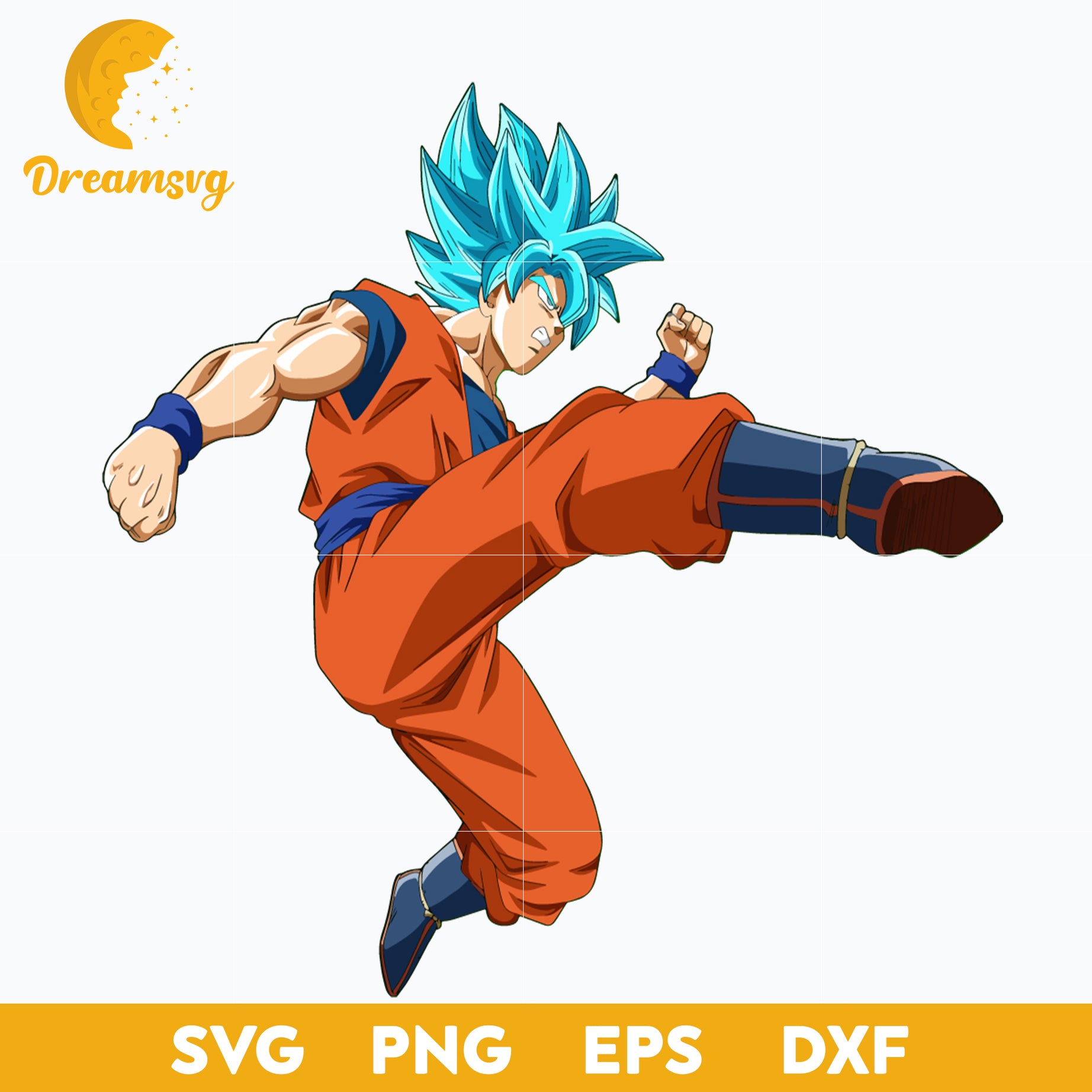 Goku Svg, Dragon Ball Z Svg, Goku Anime Svg, file for cricut, Anime svg, png, eps, dxf digital download