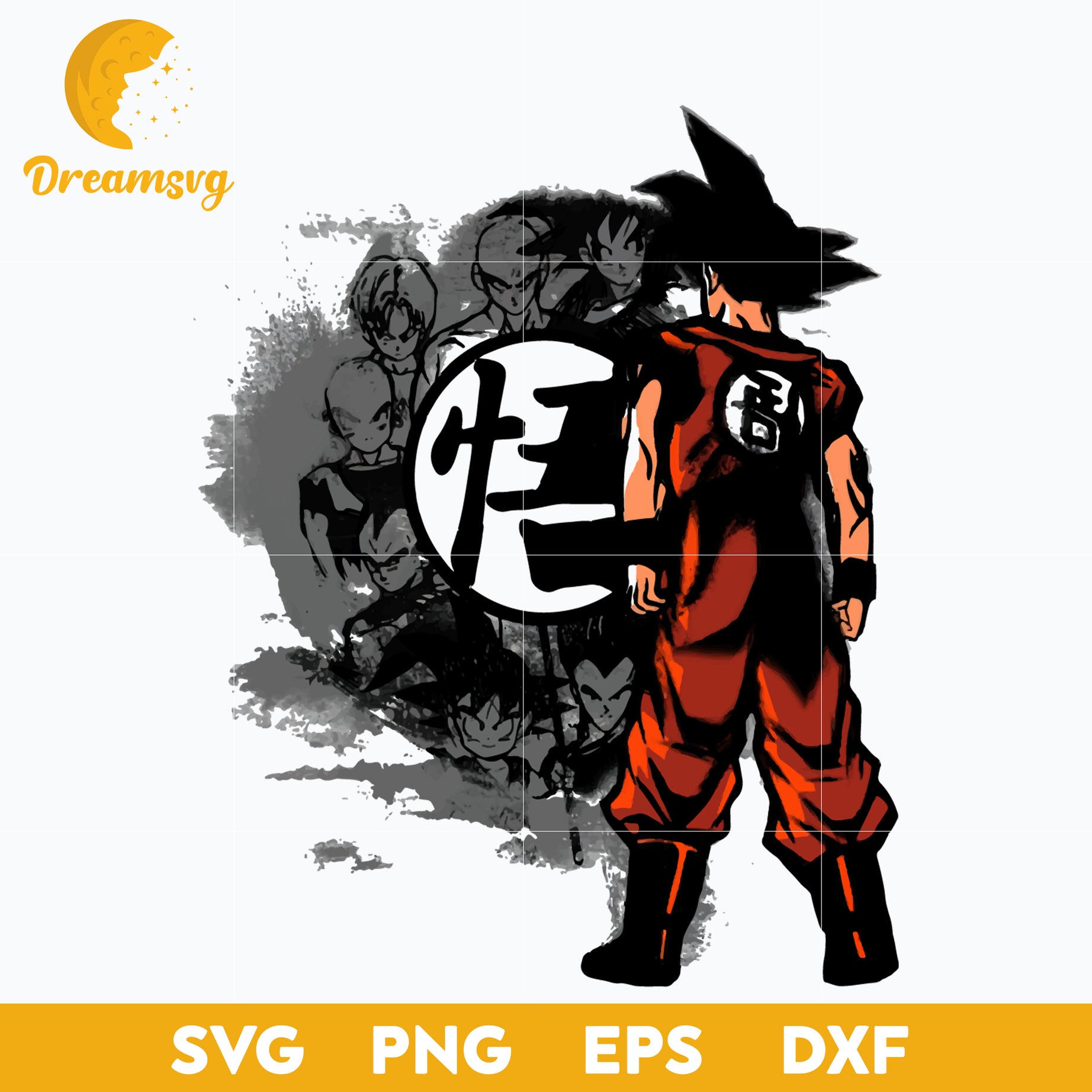 Goku Svg, Saiyan Svg, Dragon Ball Svg, Anime Lover Svg, Japanese Cartoon Svg, file for cricut, Anime svg, png, eps, dxf digital download