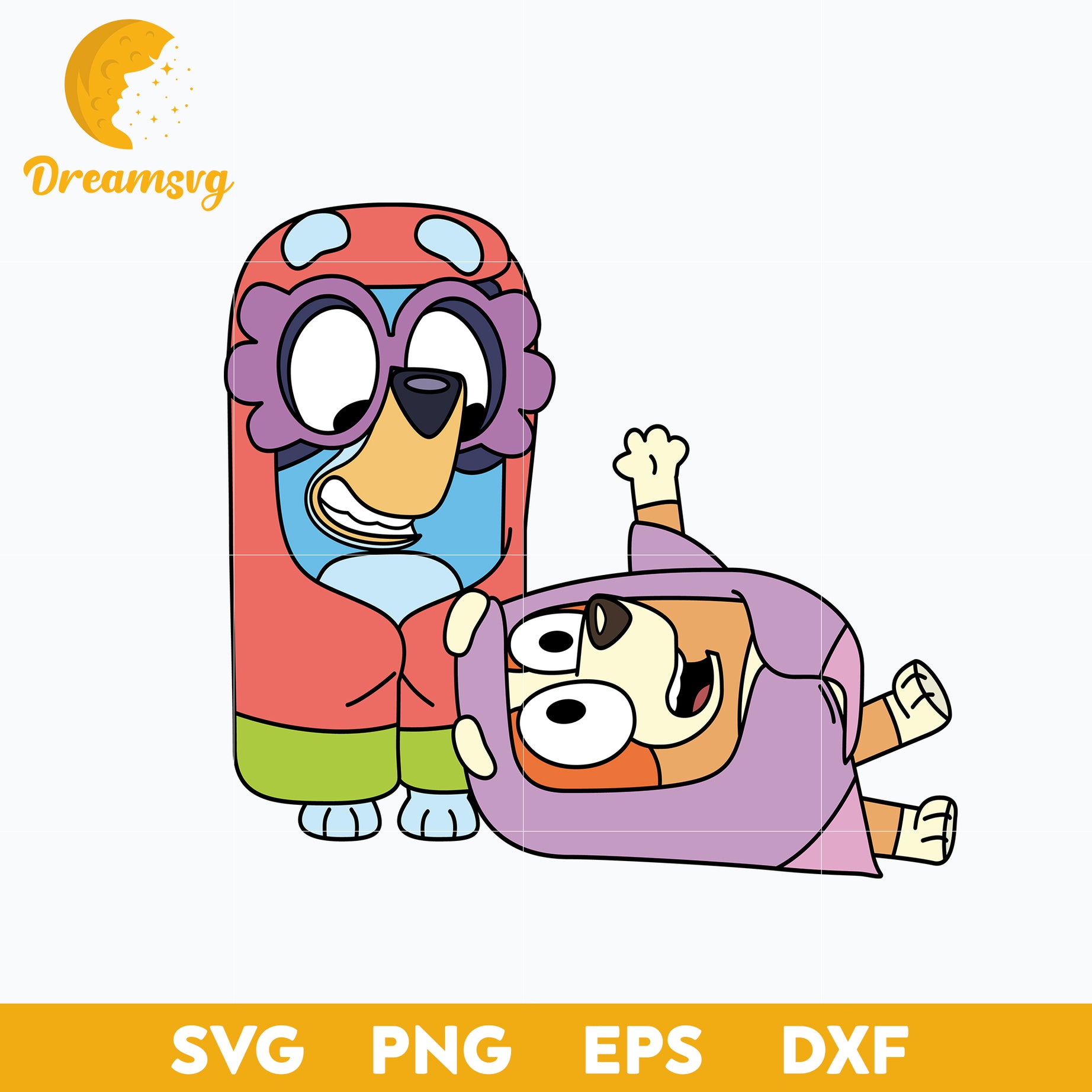 Granny rita and janet svg, Bluey Vector, Bluey Alphabeth, Bluey Cutfile, Bluey Clipart, Cartoon svg, png, dxf, eps file