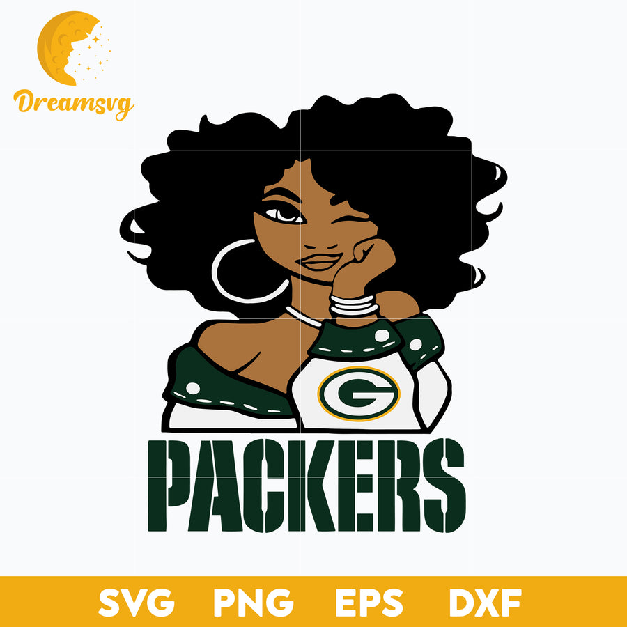 Green Bay Packers Girl Nfl Svg, Green Bay Packers Svg, Sport Svg, Nfl Svg, Png, Dxf, Eps Digital File.
