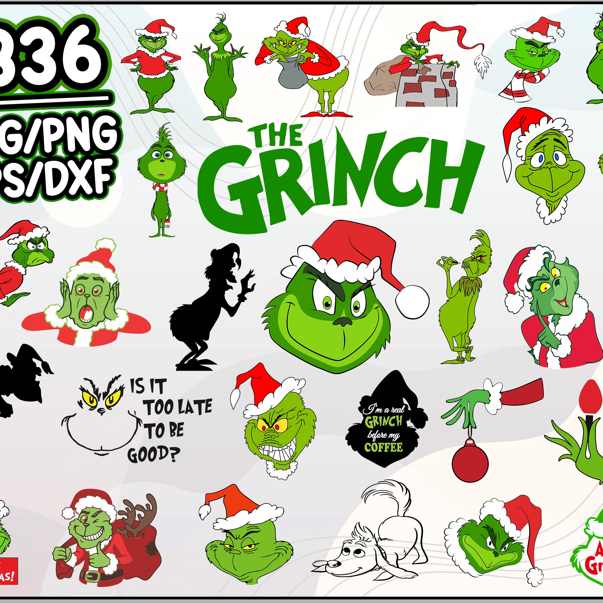 836+ Grinch Bundle SVG