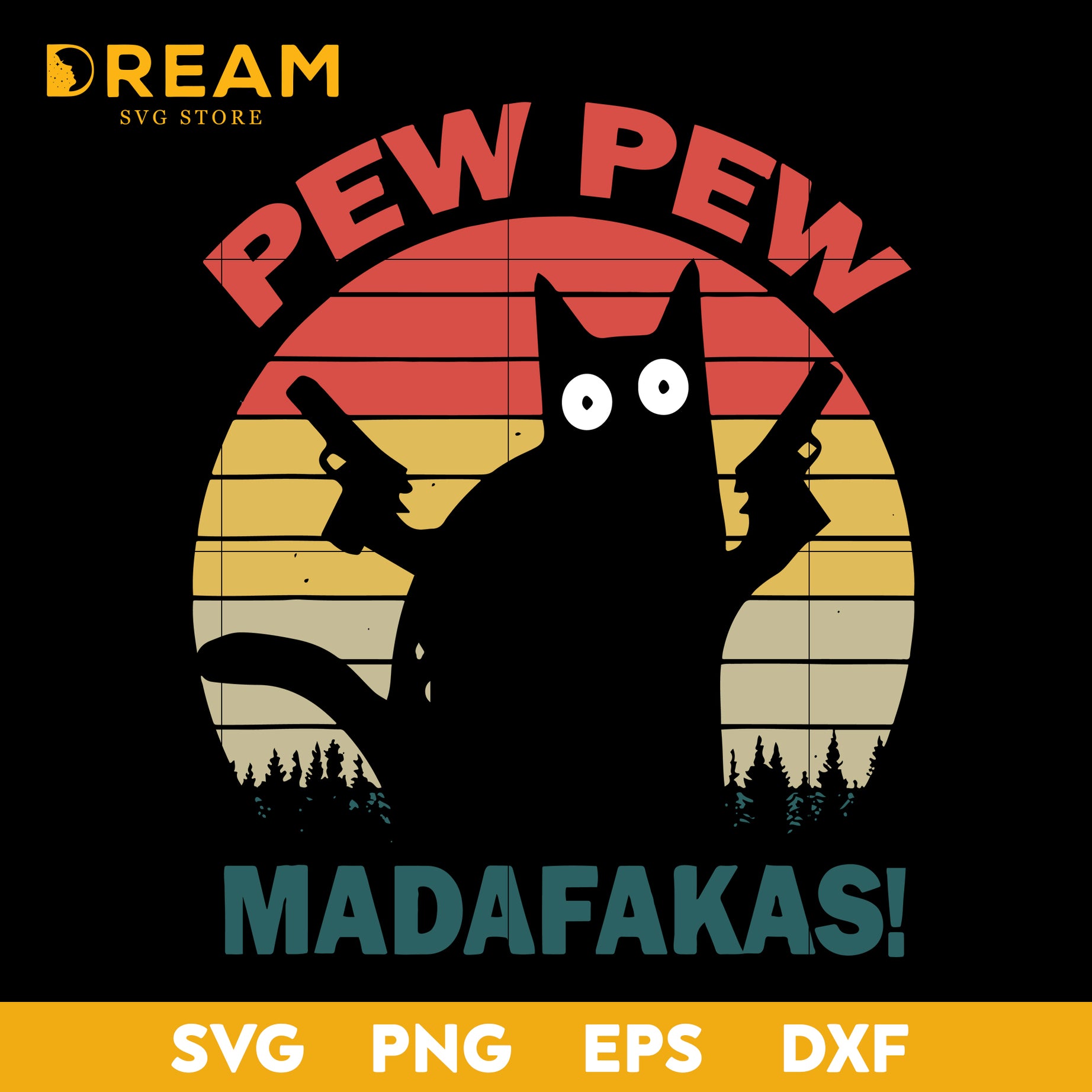 PewPew Madafakas Cat svg,Madafakas Cat svg, cat svg, funny cat svg, Halloween svg, png, dxf, eps digital file HLW1409203L