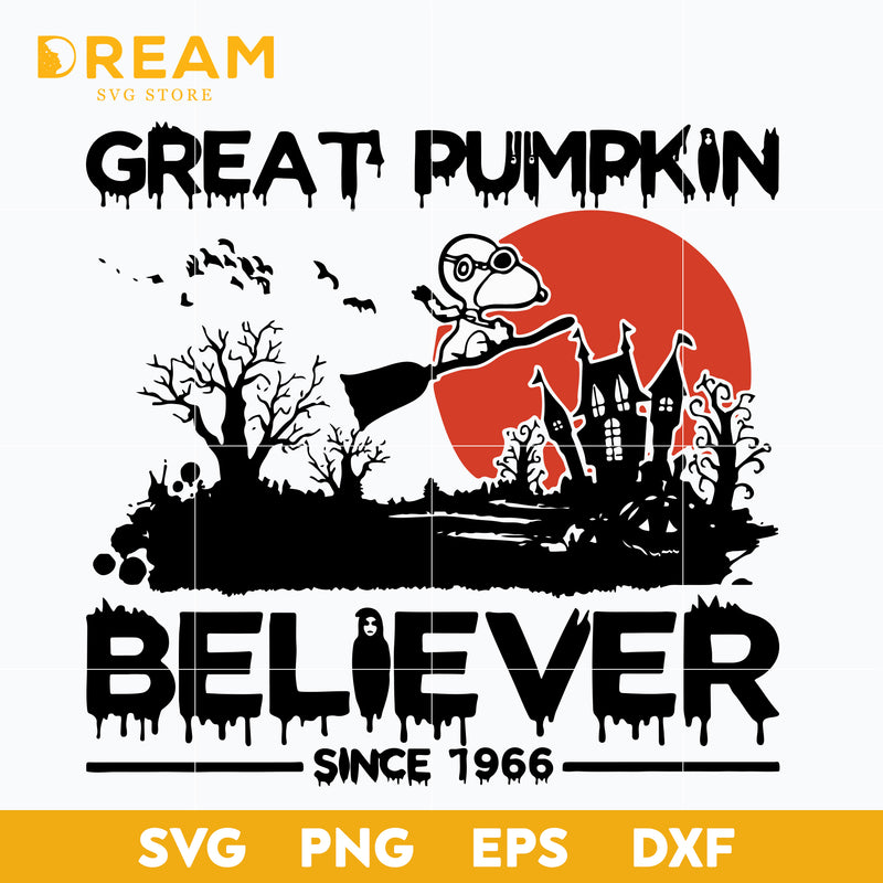 Great pumpkin believer since 1966 svg, snoopy svg, halloween svg, png, dxf, eps digital file HLW1809201L