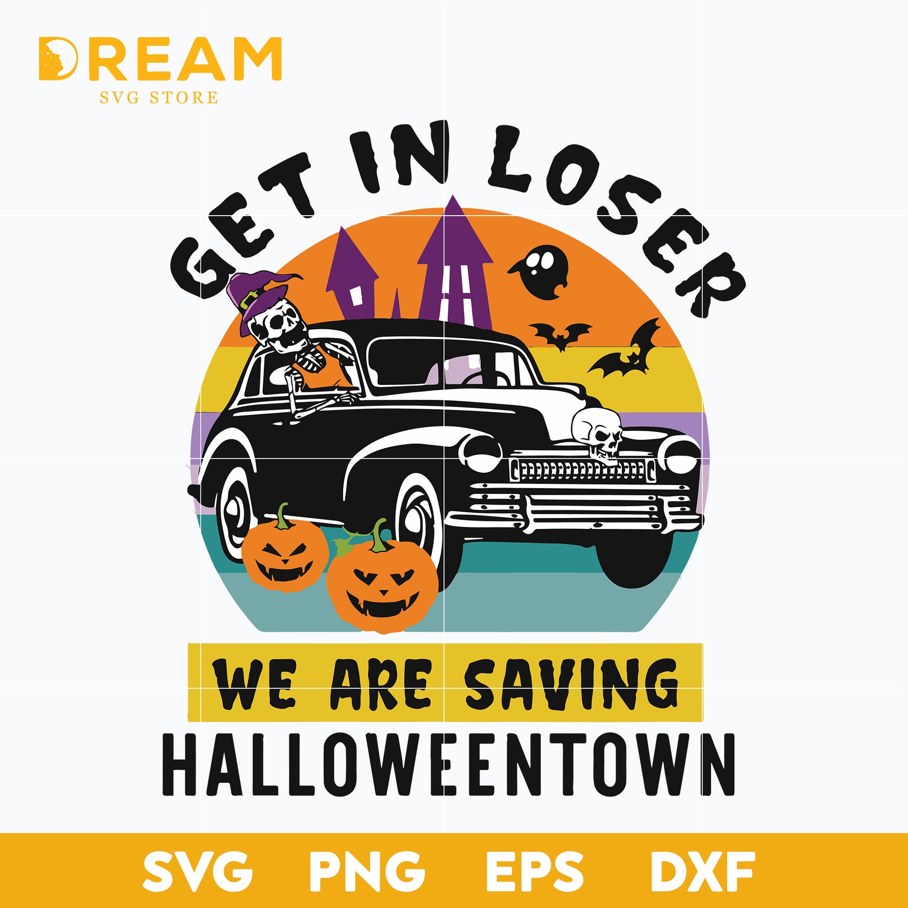 Get in loser we re saving Halloweentown svg, halloween svg, png, dxf, eps digital file HLW2309203L