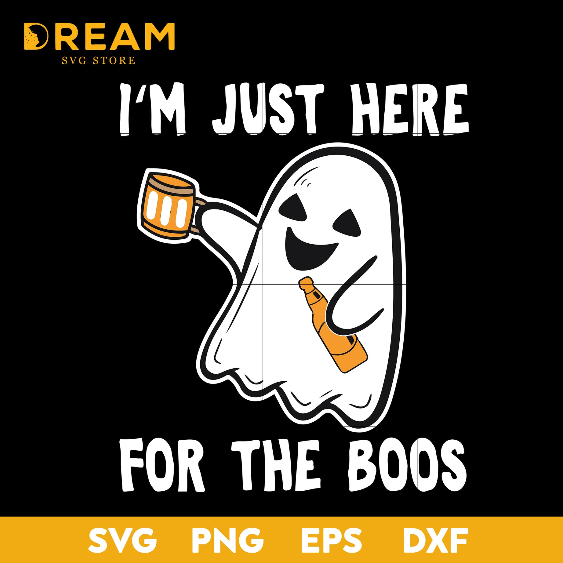 I'm just here for the boos svg, halloween svg, png, dxf, eps digital file HLW2609206L