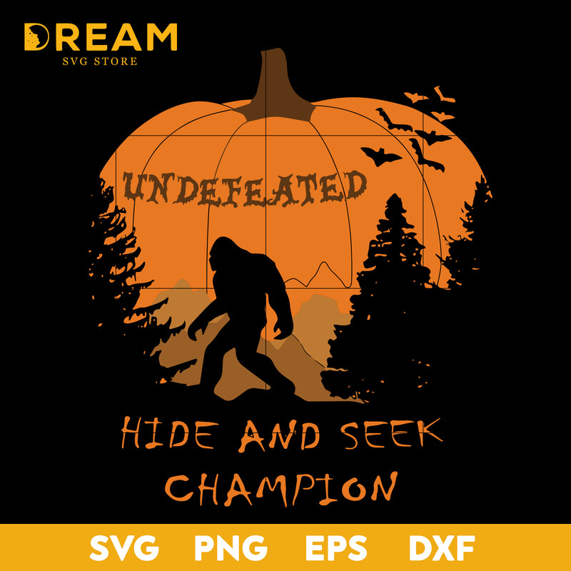 Halloween Bigfoot Hide And Seek Champion svg, halloween svg, png, dxf, eps digital file HLW2709202L