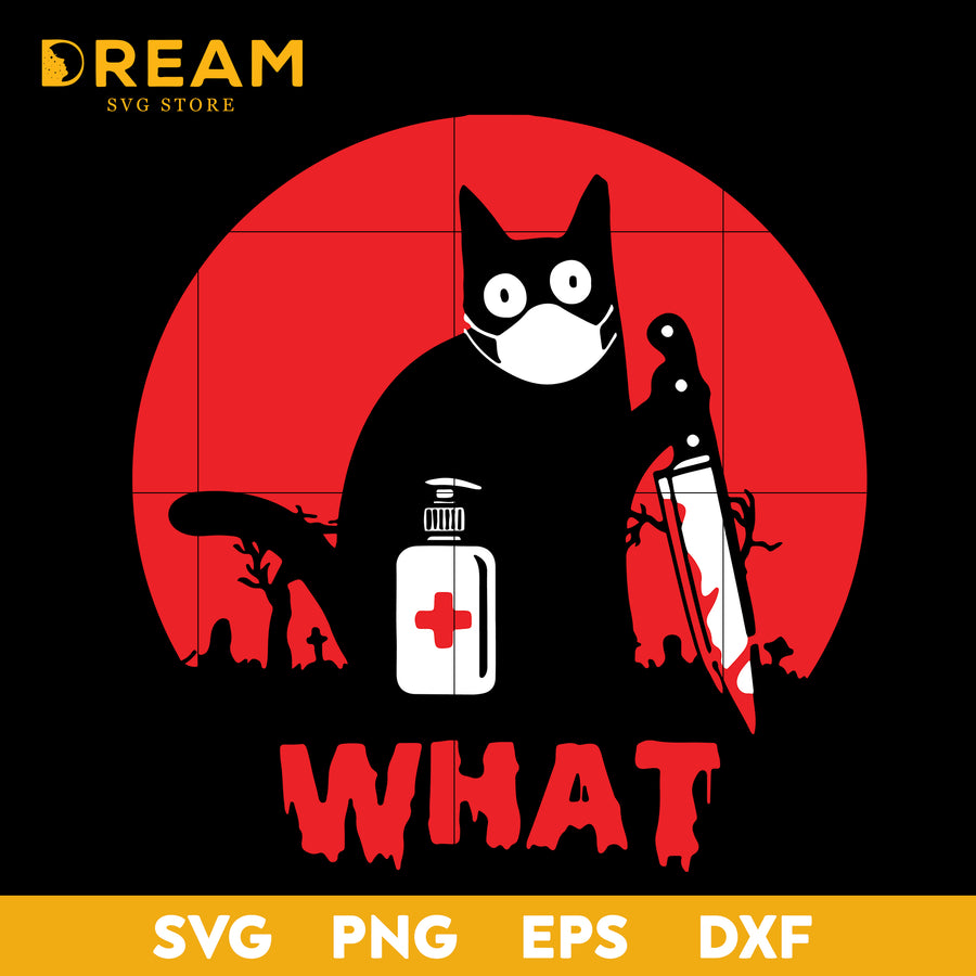 Black cat halloween svg