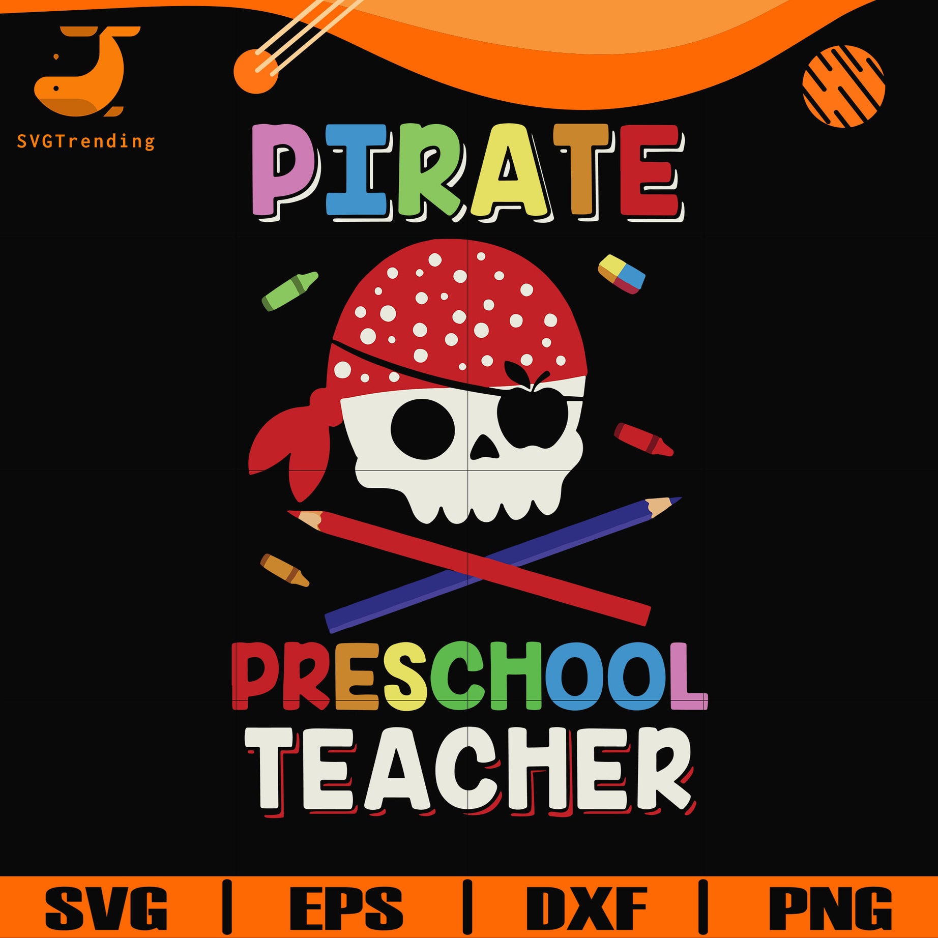 Piate preschool teacher svg, halloween svg, png, dxf, eps digital file HWL25072020