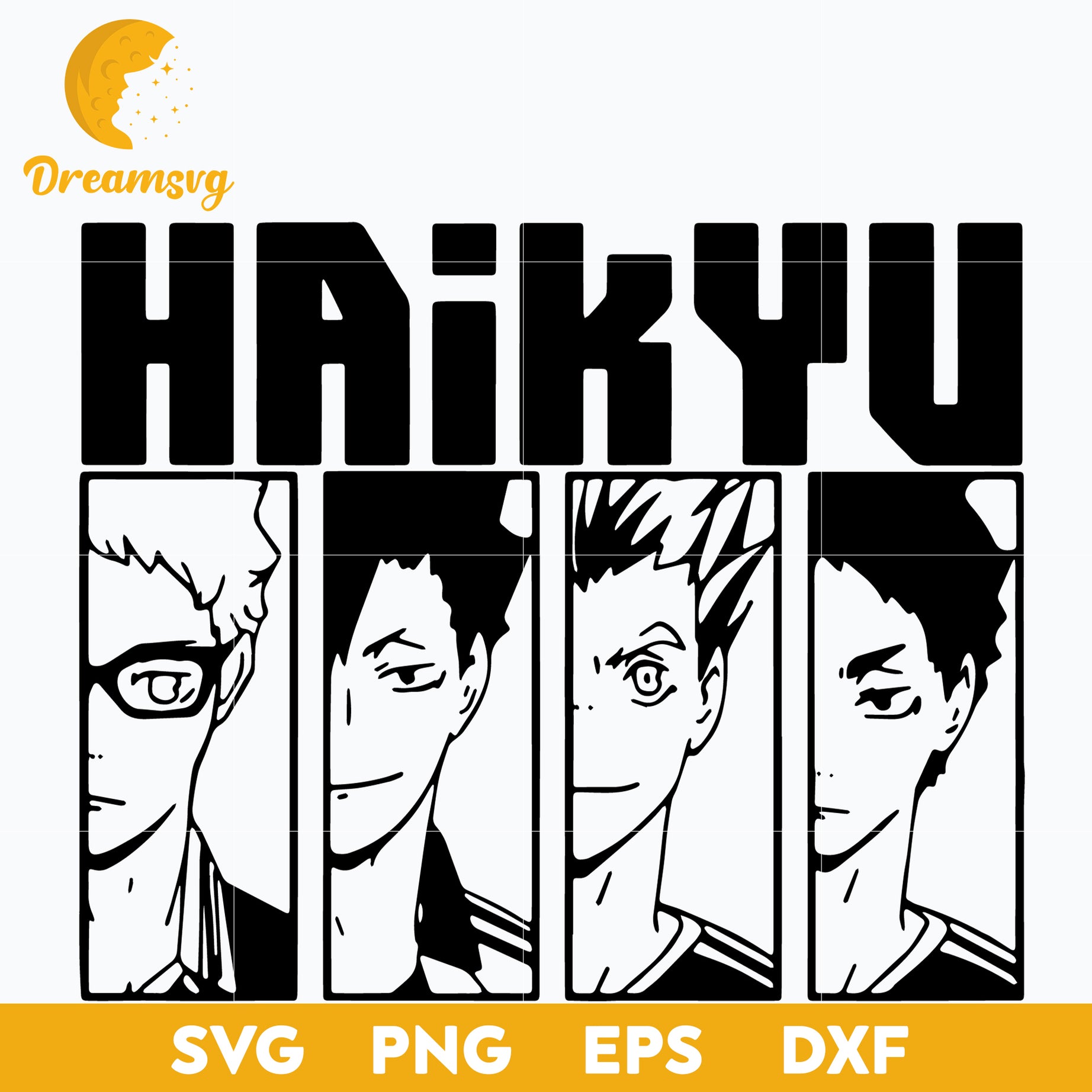 Haikyu Characters Svg, Haikyu Cartoon Svg, Anime Svg, Haikyu Svg, Manga Japanese Svg, file for cricut, Anime svg, png, eps, dxf digital download