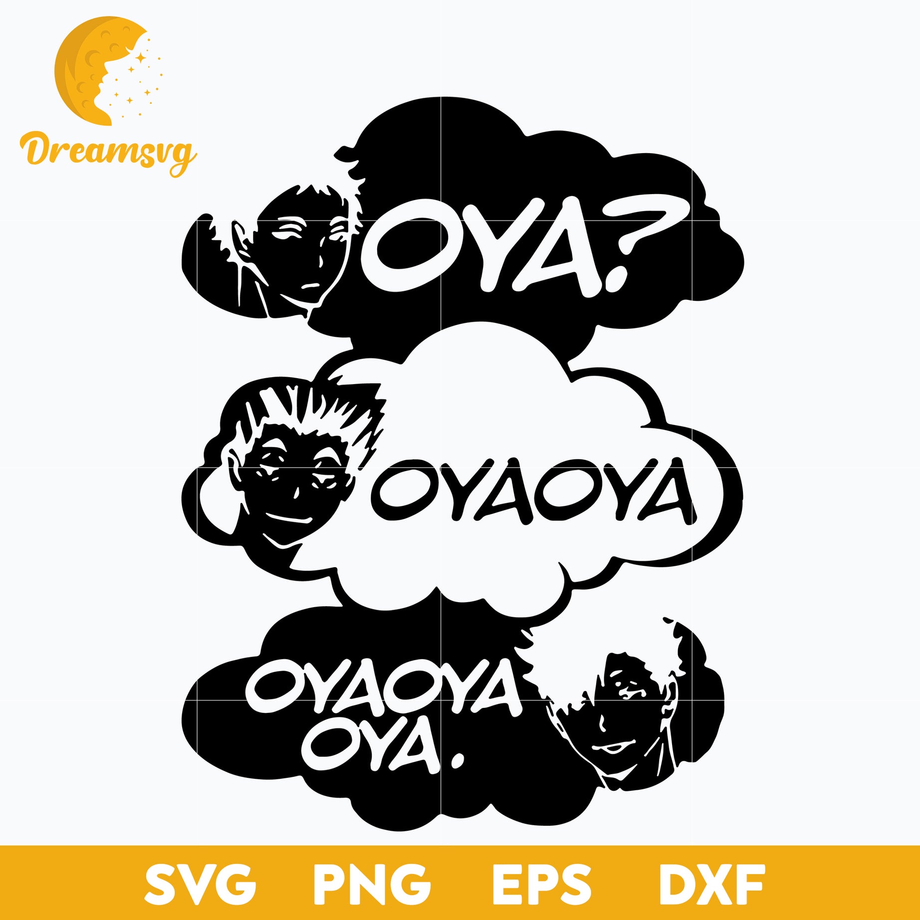 Haikyuu Oya Oya Oya Svg, Kuroo Bokuto Akaashi Svg, Anime Svg, Kawaii S ...