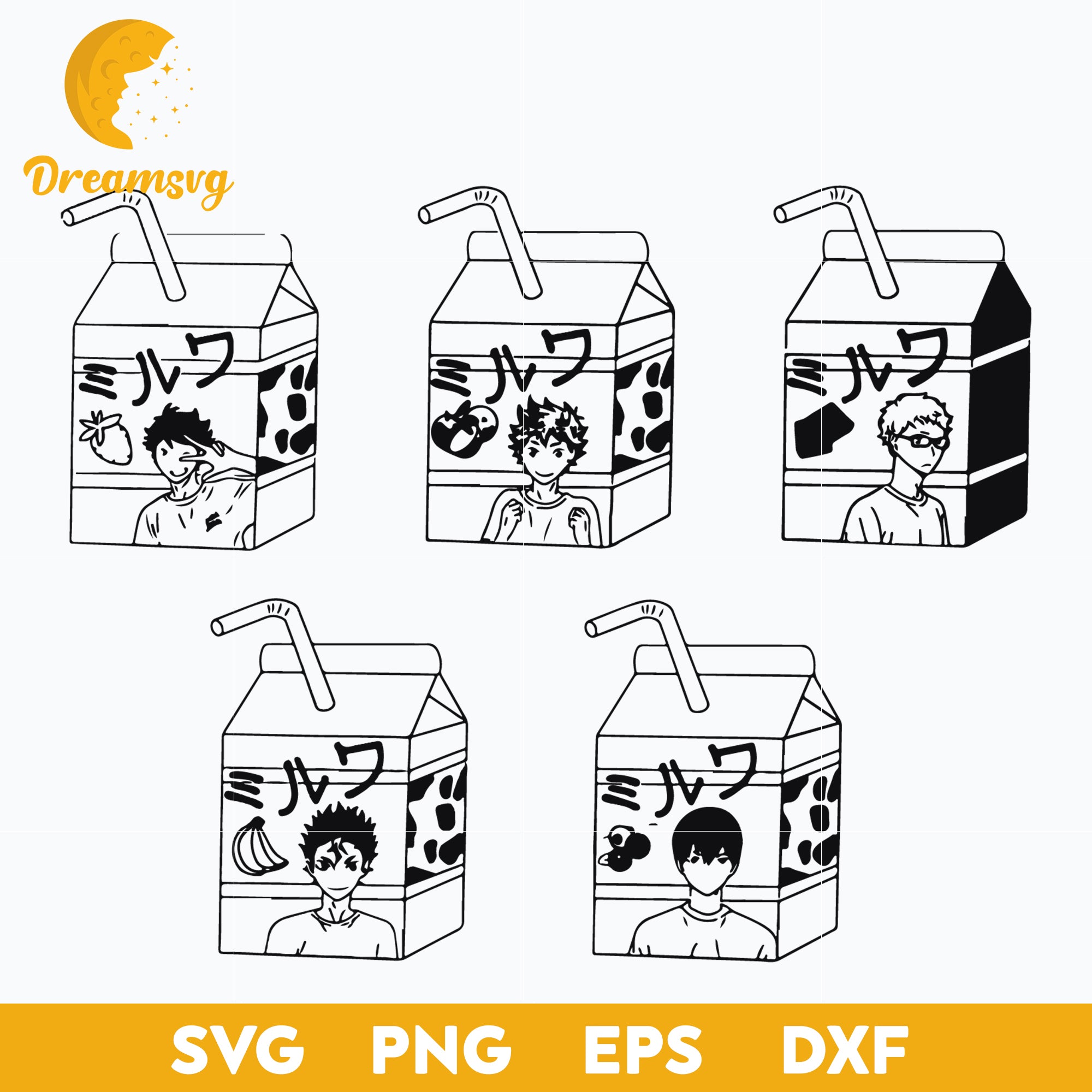 Haikyuu Svg, Haikyuu Characters Svg, Haikyuu Milks Svg, Anime Svg, Volleyball Team Svg, file for cricut, Anime svg, png, eps, dxf digital download