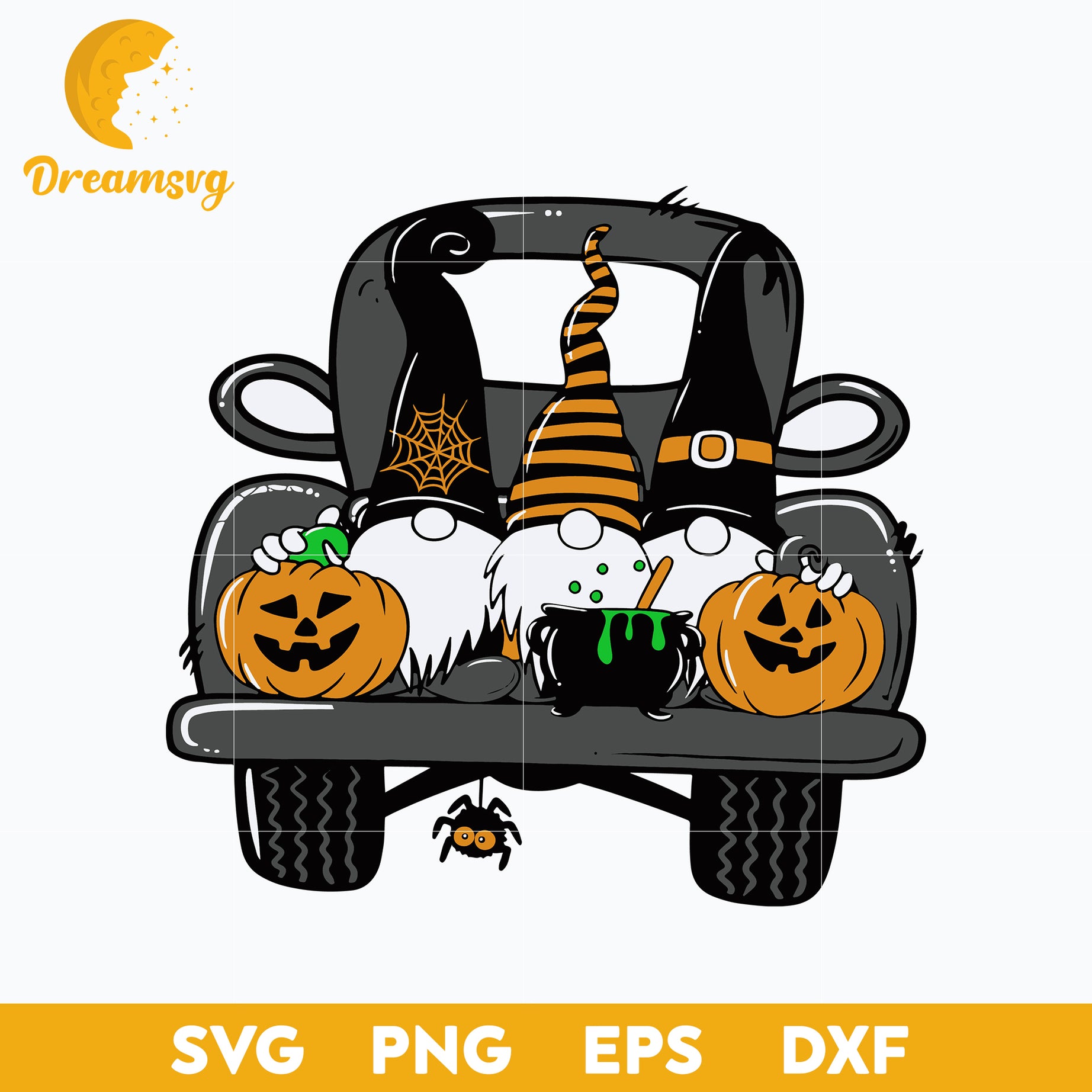 Halloween Truck Gnomies svg, Halloween svg, png, dxf, eps digital file.