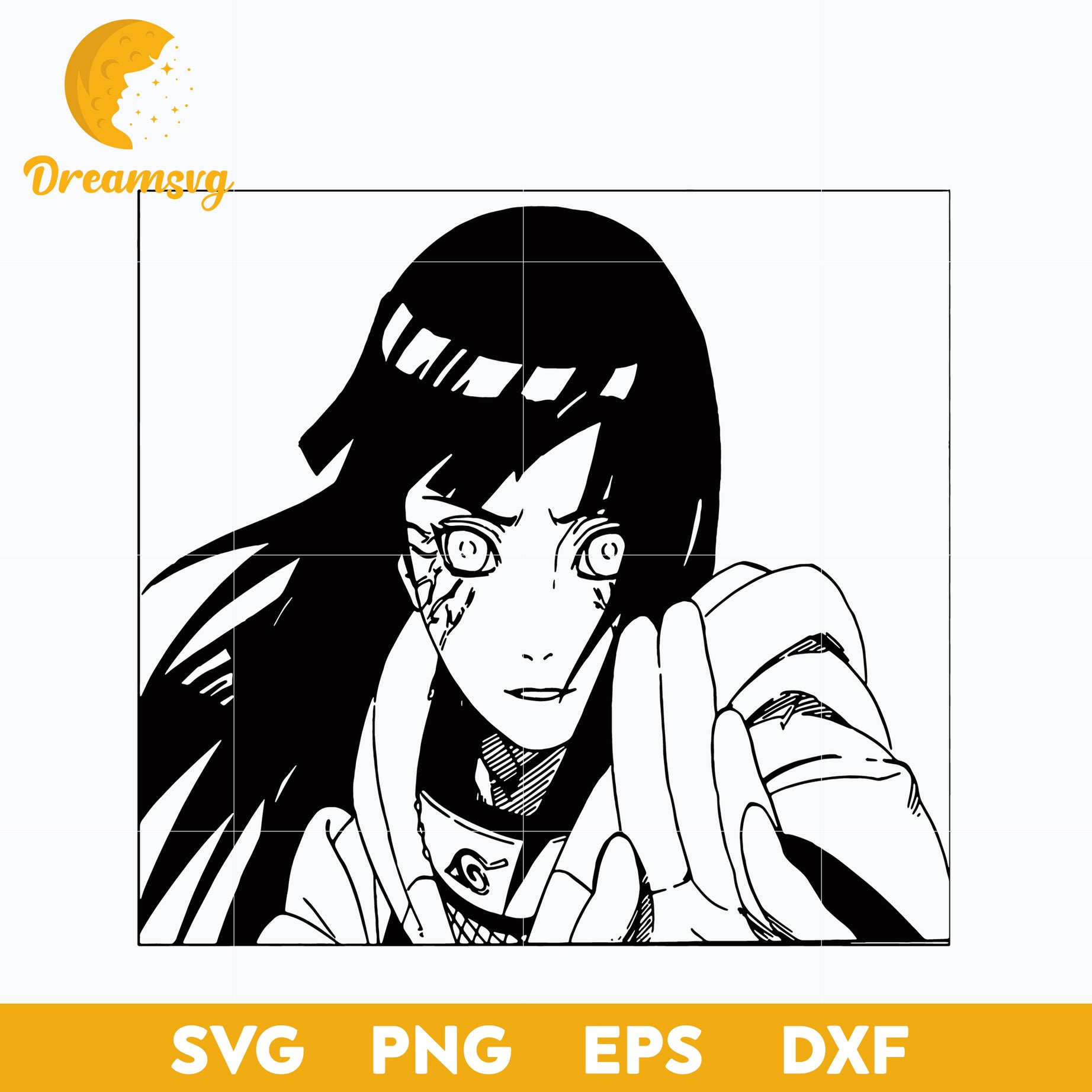 Hinata Hyuga Svg, Anime Girl Svg, Anime Manga Svg, file for cricut, Anime svg, png, eps, dxf digital download