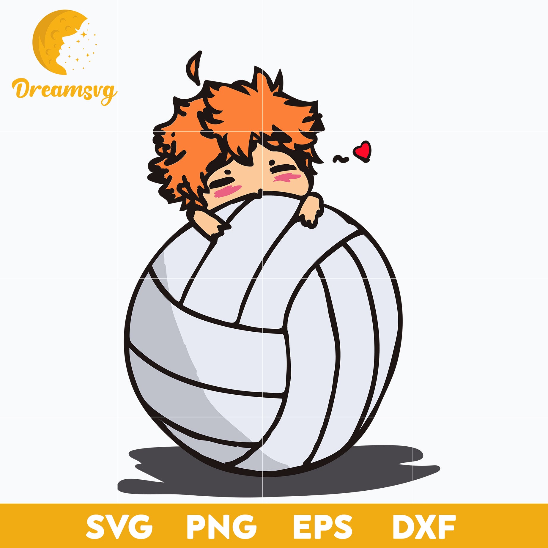 Hinata Shouyou Svg, Haikyuu Love Volleyball Svg, file for cricut, Anime svg, png, eps, dxf digital download