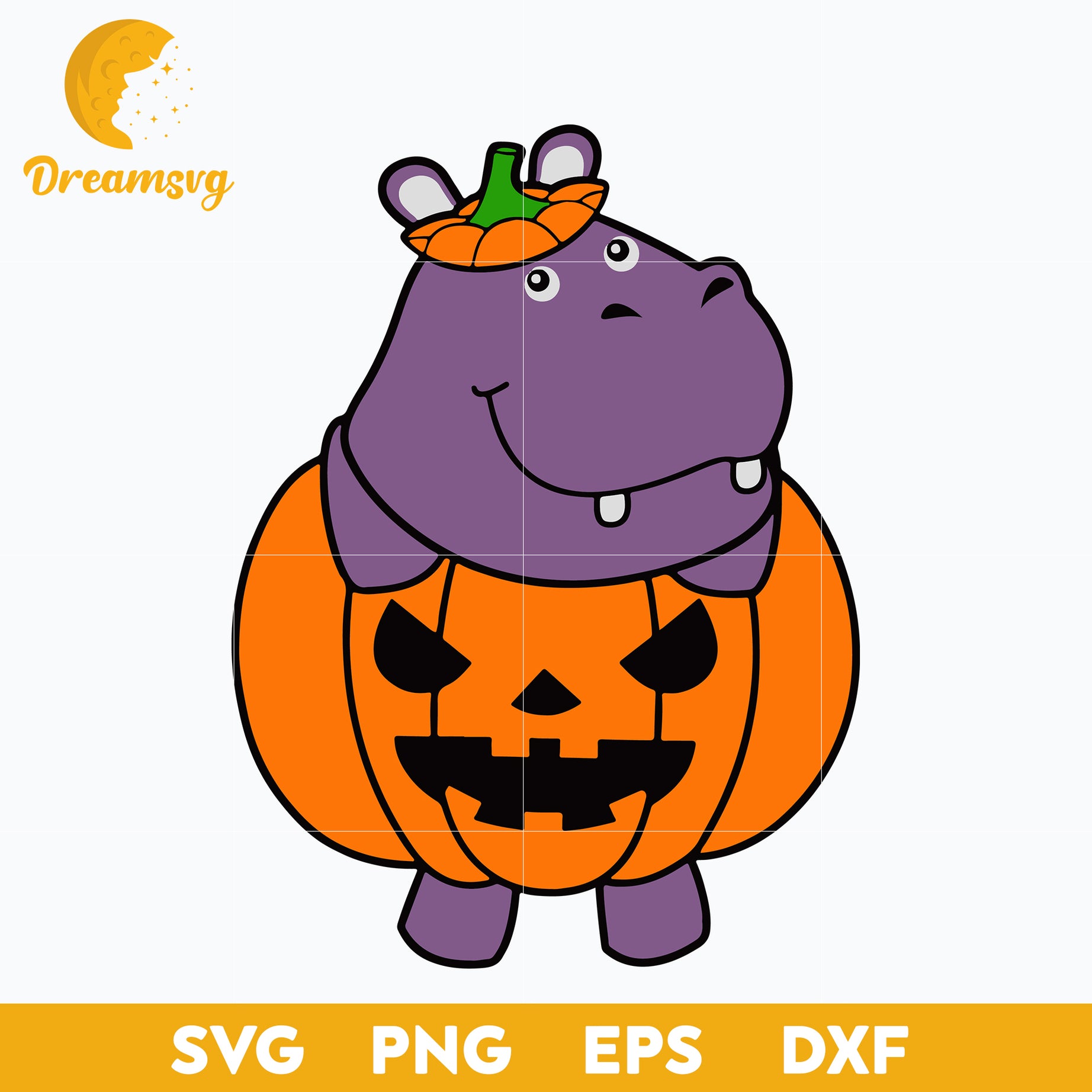 Hippopotamus Pumpkin Body Halloween svg, Halloween svg, png, dxf, eps digital file.