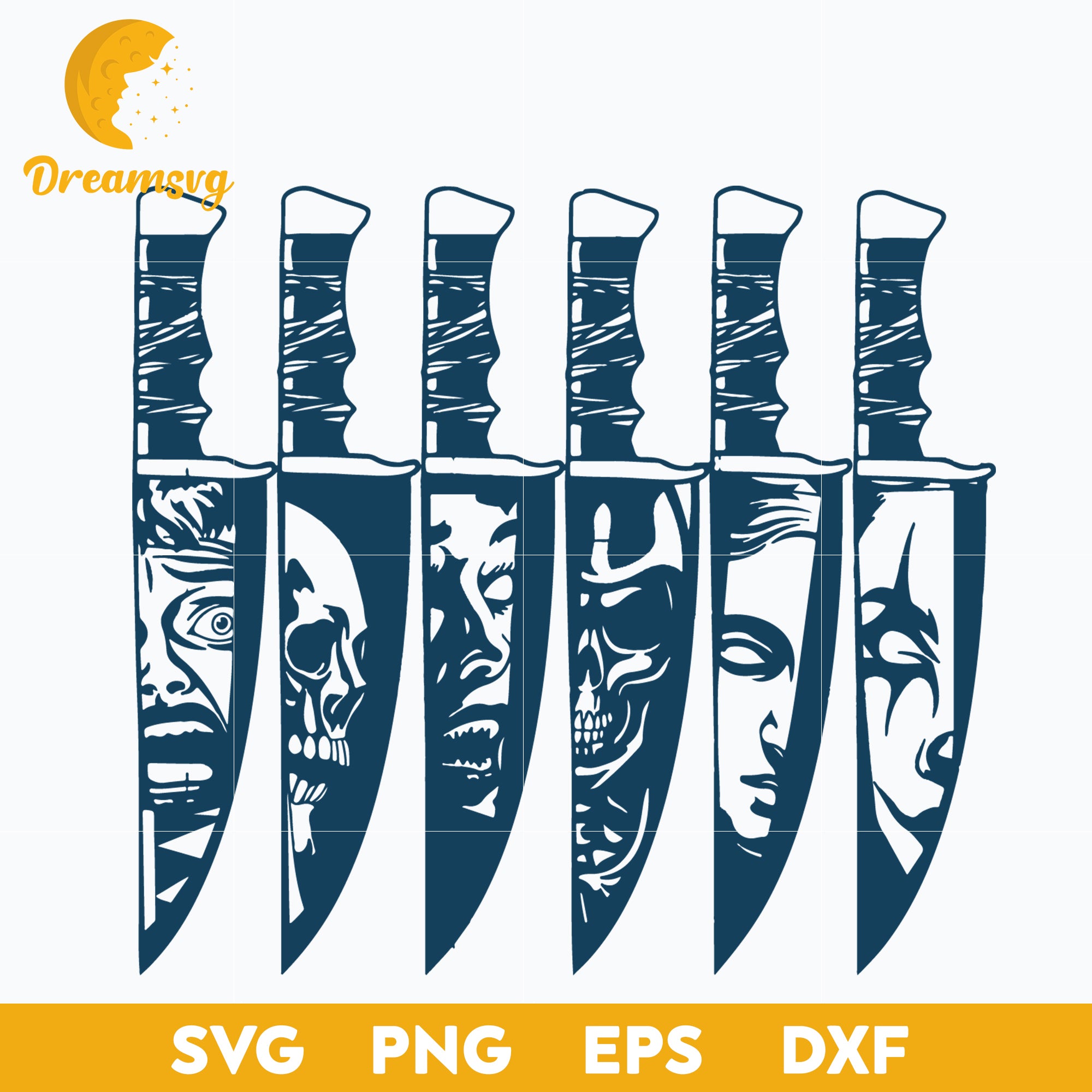 Horror Movie Knifes Svg, Horror Movie Characters Svg, Skull Svg, Horror Faces Svg, file for cricut, Anime svg, png, eps, dxf digital download