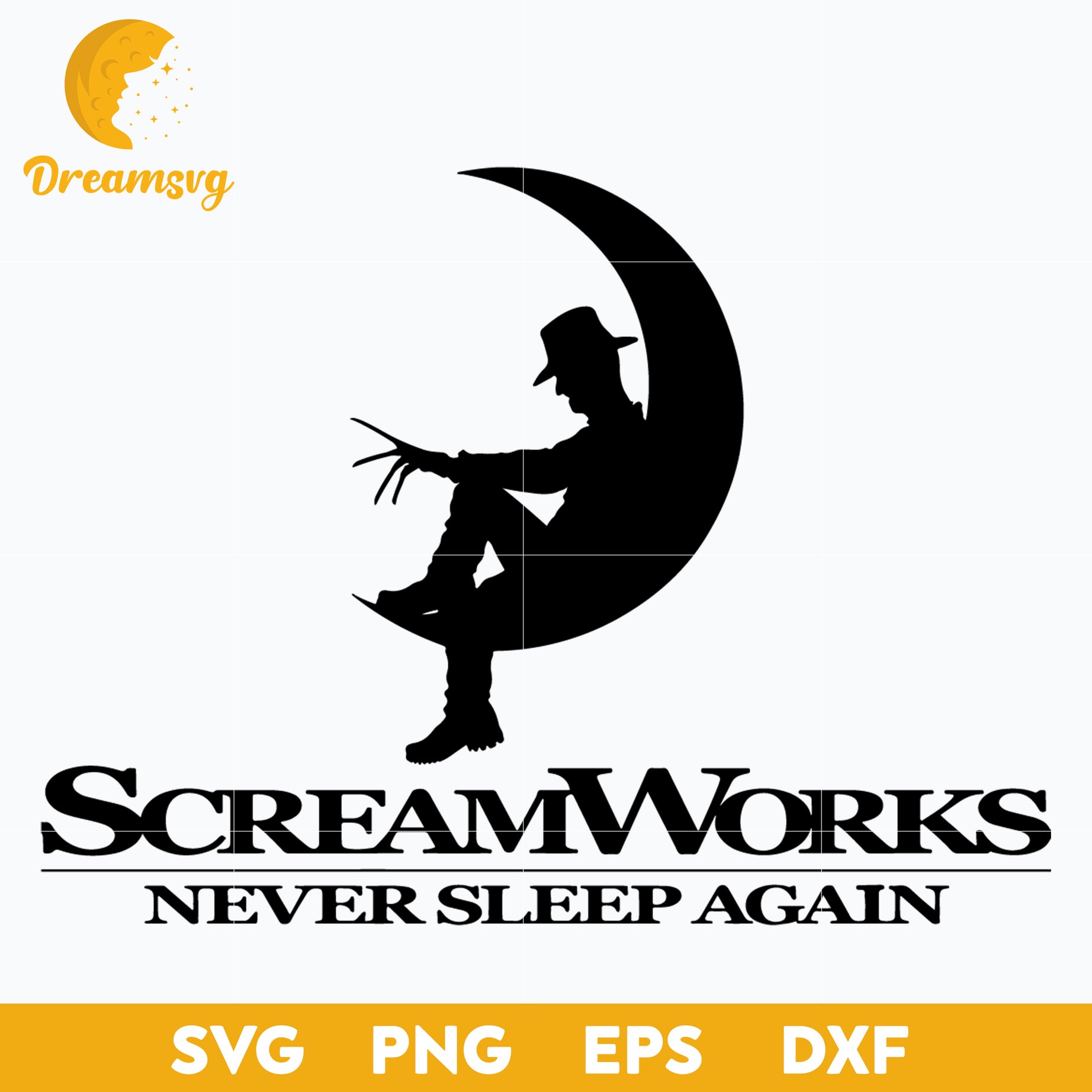 Scream Works Never Sleep Again Svg, Scary Halloween SVG, Horror Characters svg, Halloween svg, png, dxf, eps digital file.