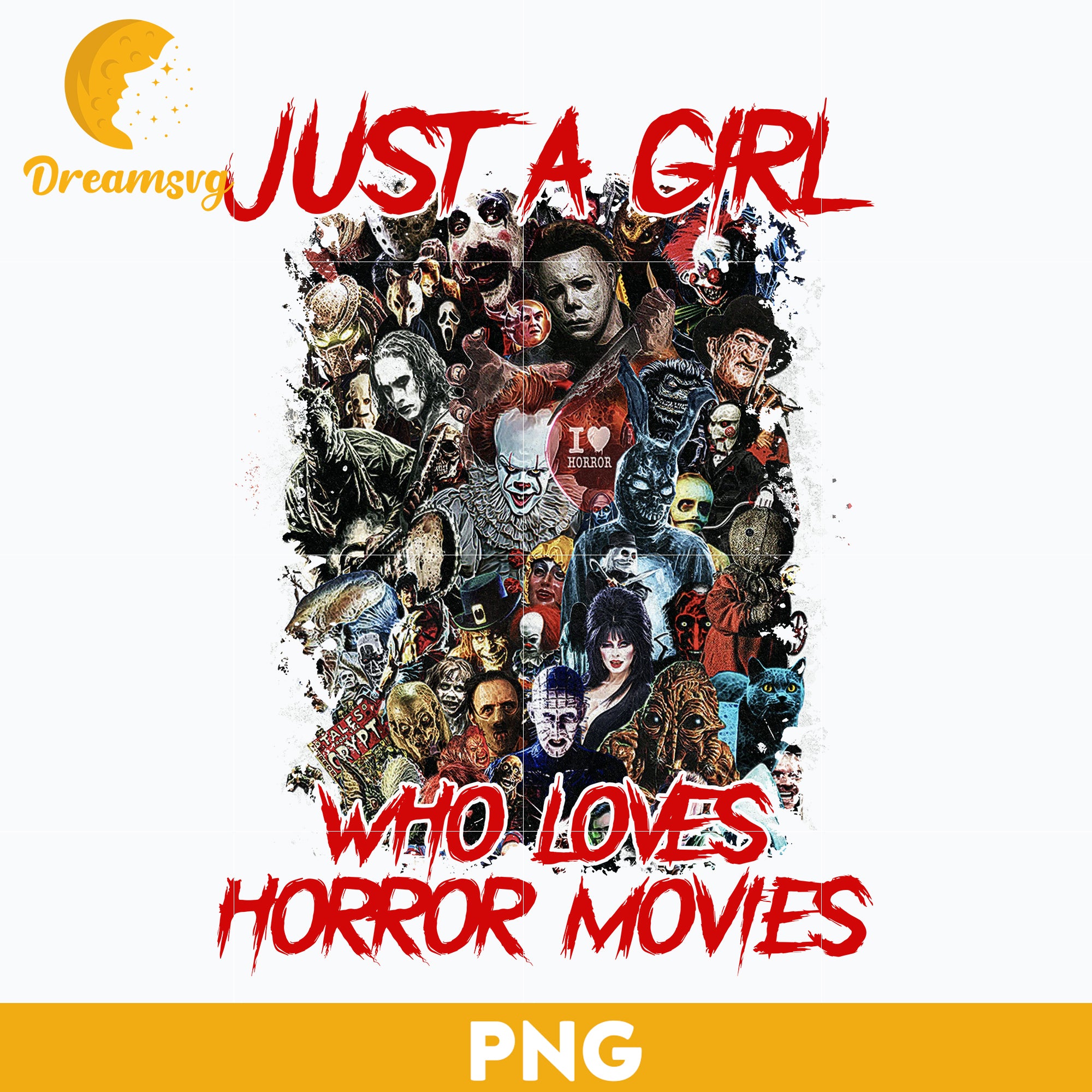 Horror movies PNG, Horror Characters PNG, Halloween Horror Movie Killers, Horror Movie Killers PNG, Digital files