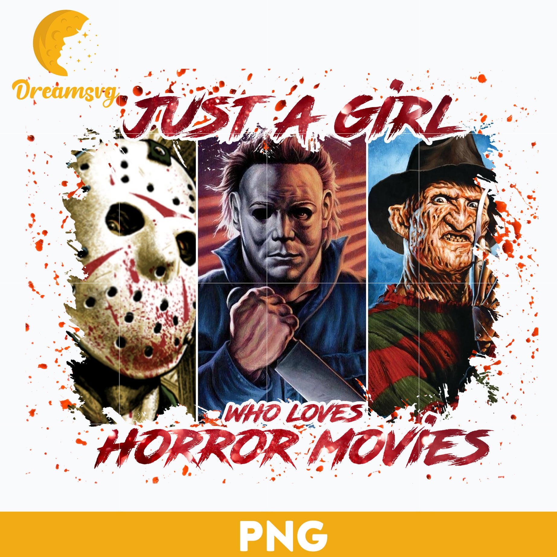 Horror movies PNG, Horror Characters PNG, Halloween Horror Movie Killers, Horror Movie Killers PNG, Digital files