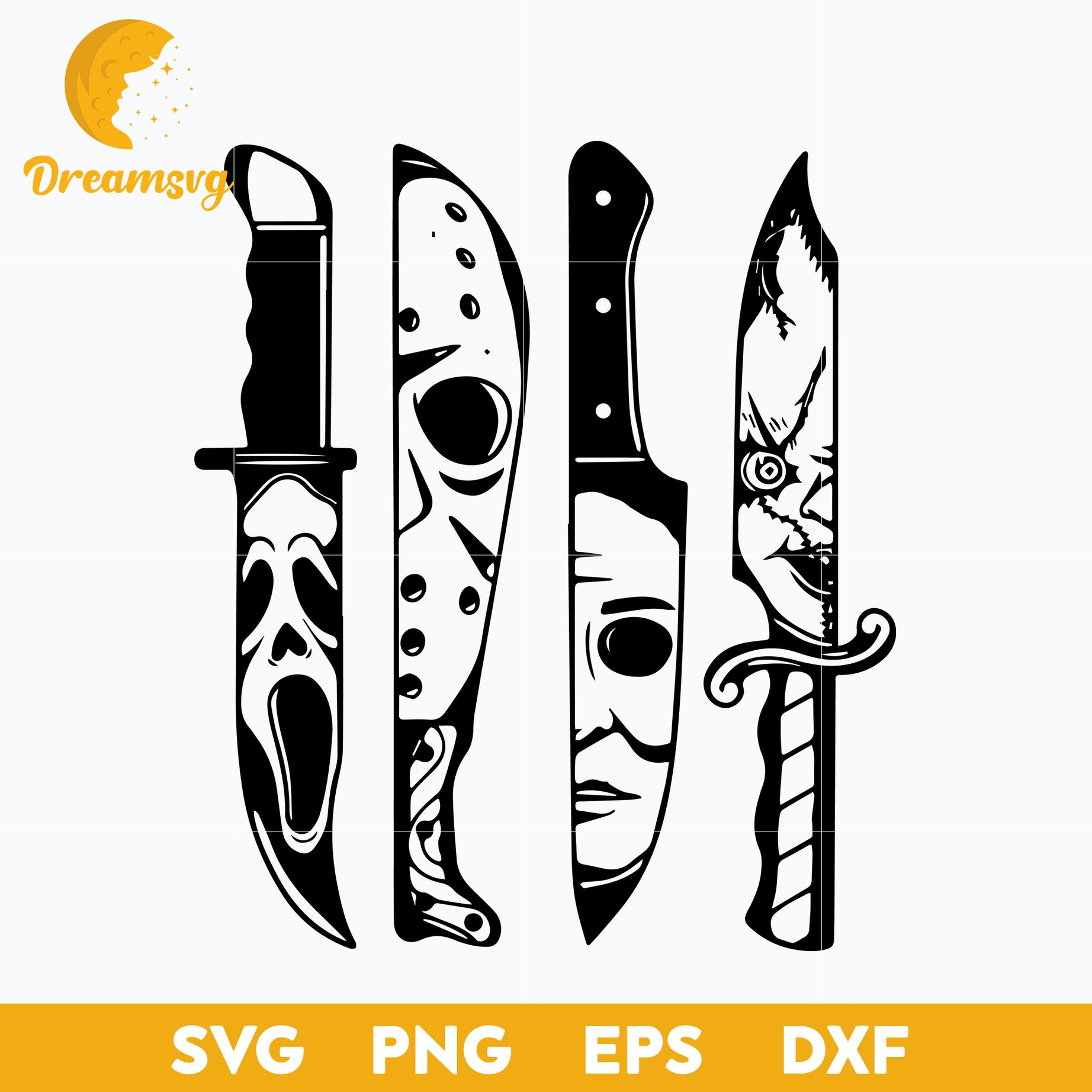 Horror Movie Characters In Knives svg, Halloween svg, png, dxf, eps digital file.