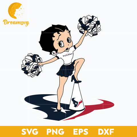 Houston Texans Betty Boop Cheerleader Nfl Svg, Houston Texans Svg, Sport Svg, Nfl Svg, Png, Dxf, Eps Digital File.
