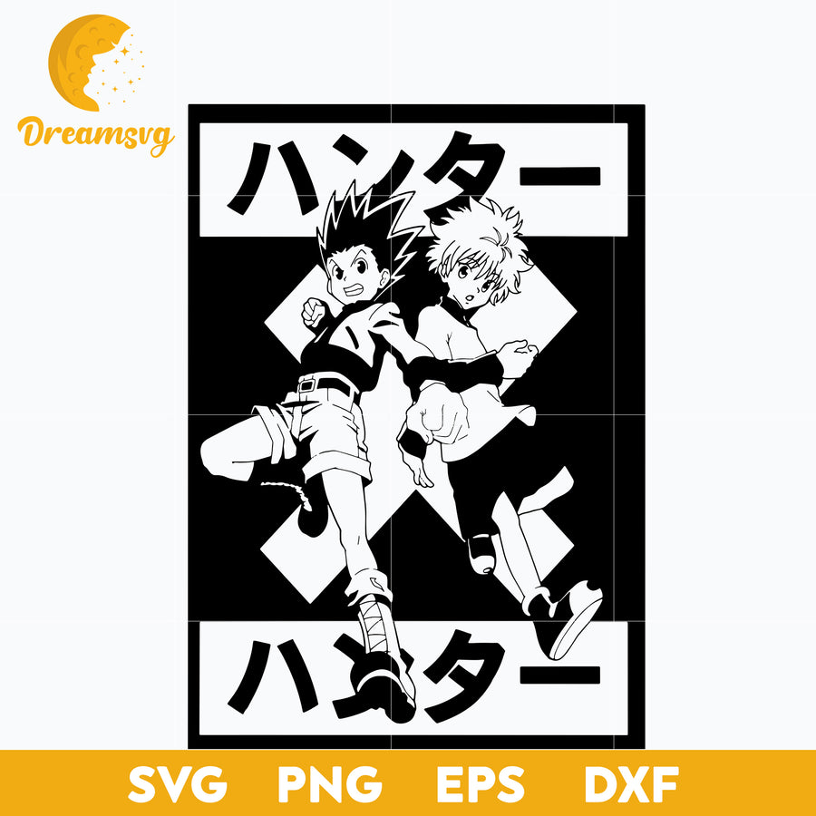 Hunter X Hunter Svg, Anime Svg, Japanese Manga Anime Svg, Hunter X Hunter Killua And Gon Svg, Anime Gift Svg, file for cricut, Anime svg, png, eps, dxf digital download