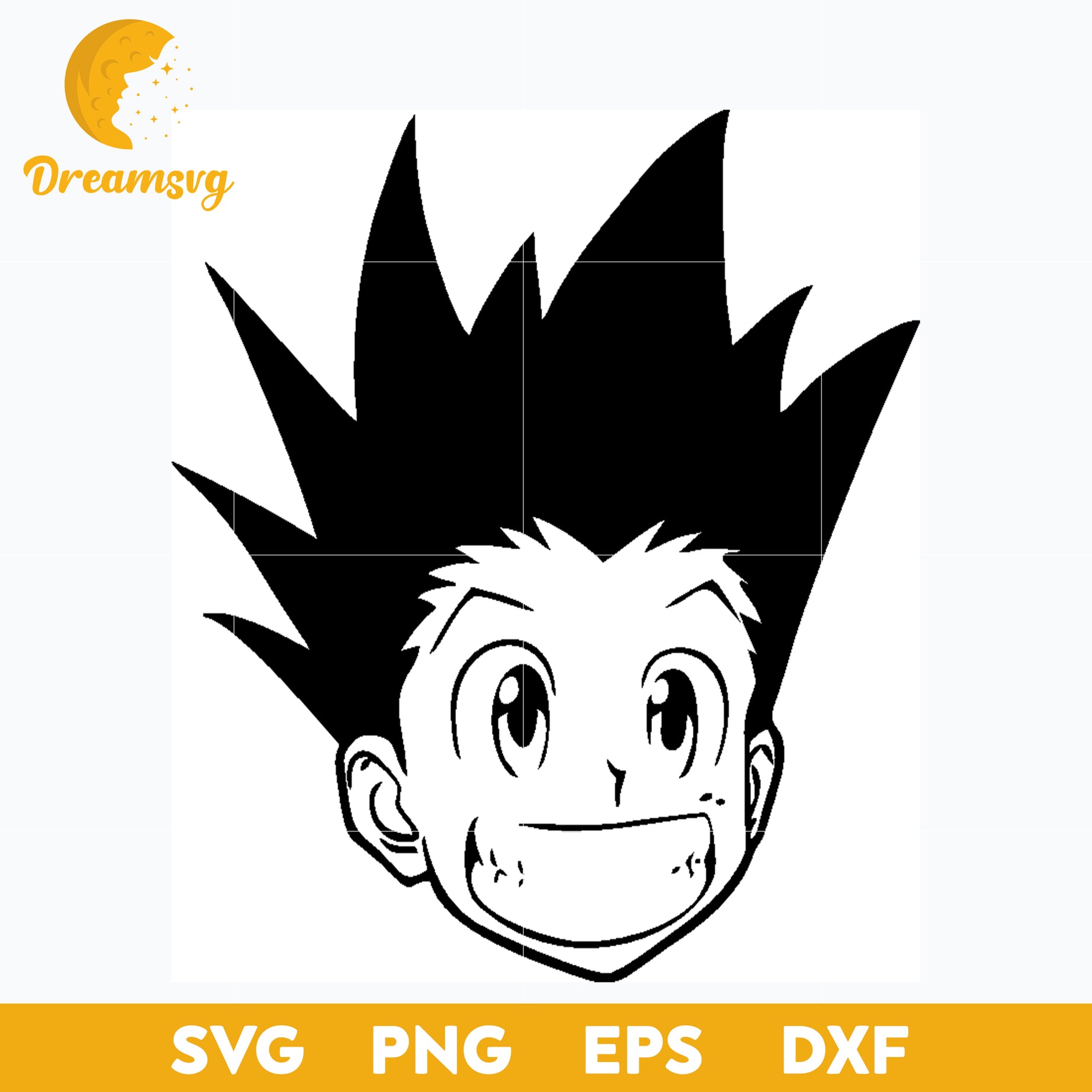 Hunter x Hunter Face Svg, Smiling Gon Freecss Svg, Manga Svg, Hunter x Hunter Anime Svg, file for cricut, Anime svg, png, eps, dxf digital download