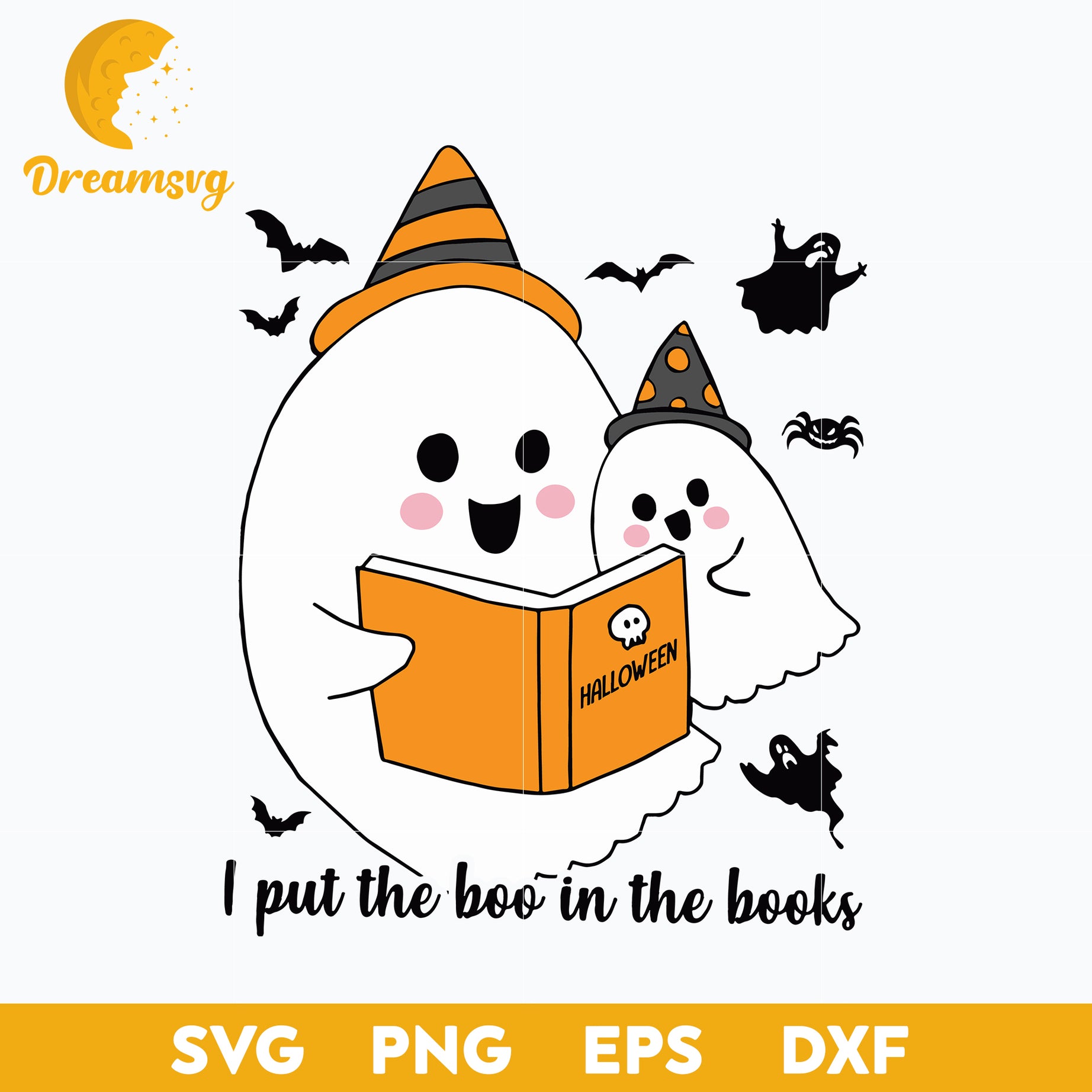 I Put The Boo In The Book svg, Halloween svg, png, dxf, eps digital file.
