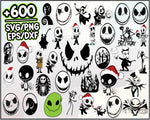 600+ Jack Skellington SVG Bundle, Skelleton SVG, Halloween SVG, Cartoon svg, png, dxf, eps digital file