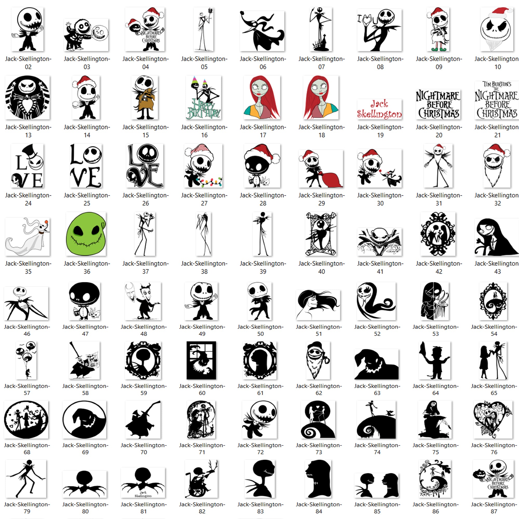 600+ Jack Skellington SVG Bundle, Skelleton SVG, Halloween SVG, Cartoon svg, png, dxf, eps digital file