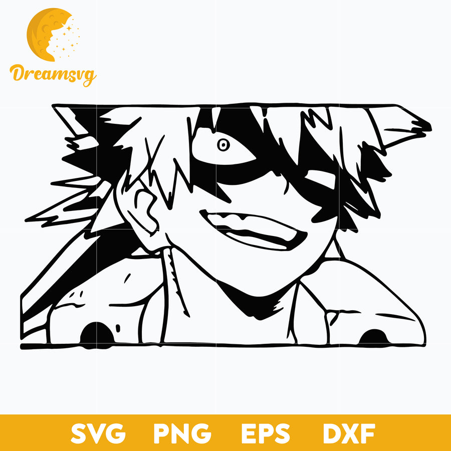 Katsuki Bakugou Svg, Manga Svg, Japanese Svg, Anime Gift Svg, Manga Svg, Anime Svg, png, eps, dxf digital download.