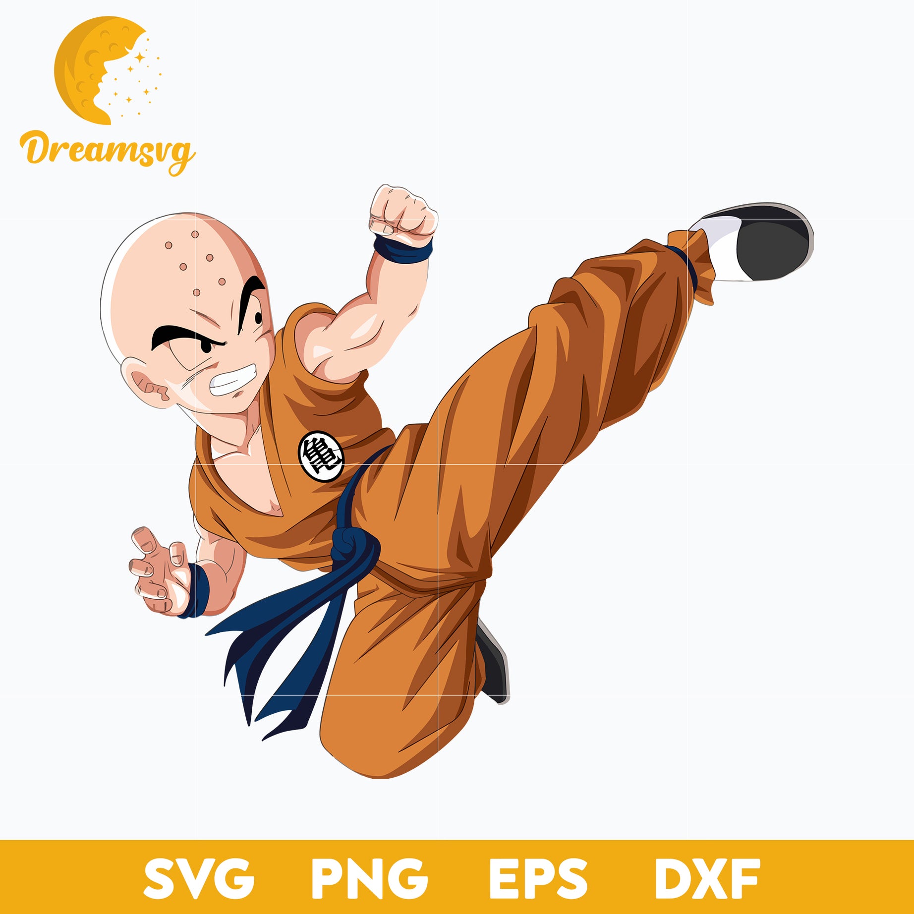 Krillin Dragon Ball Svg, Krillin Svg, Dragon Ball Svg, Krillin Anime Svg, Anime Svg, png, eps, dxf digital download.