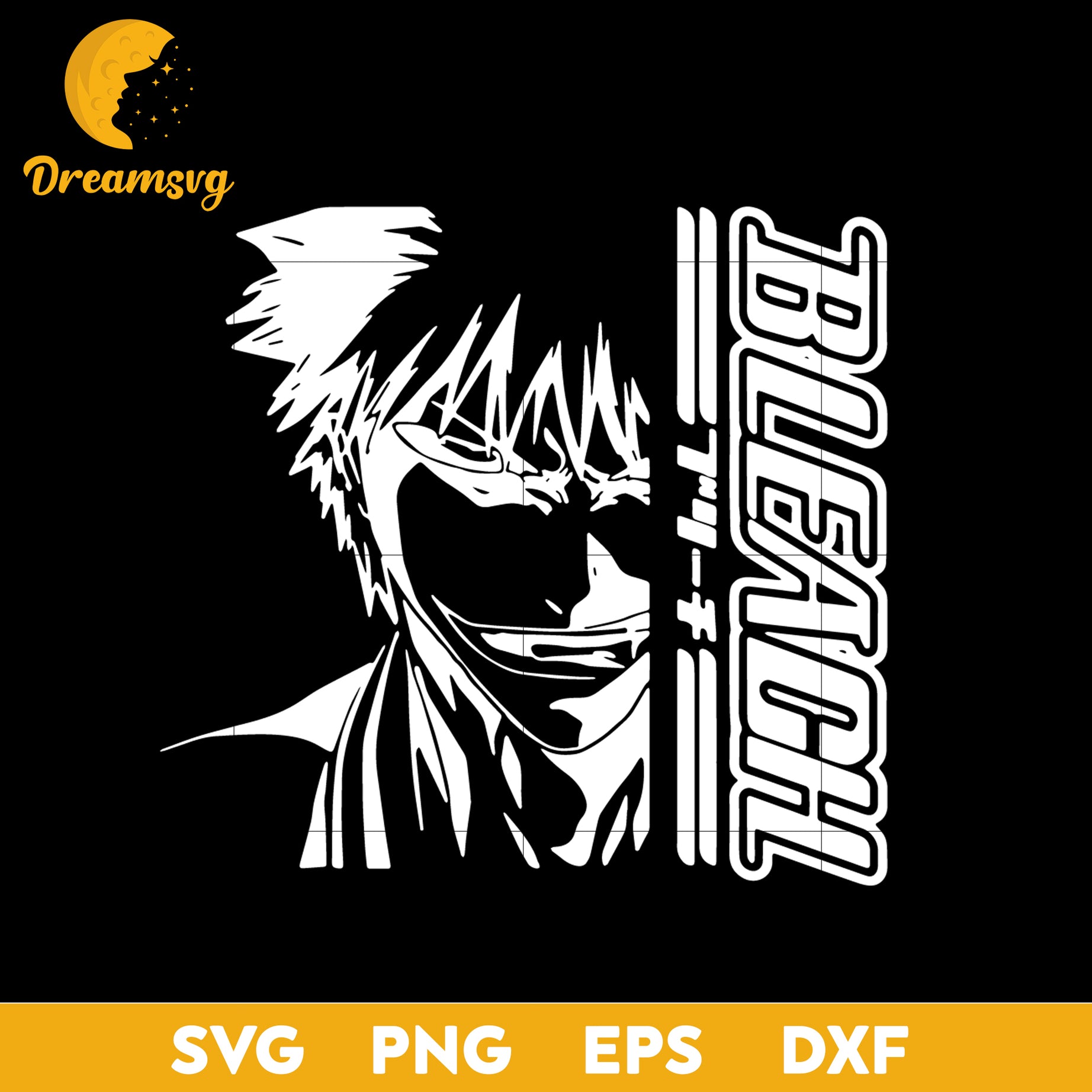 Kurosaki Ichigo Svg, Bleach Svg, Anime Manga Svg, Kurosaki Ichigo Bleach Svg, Bleach Anime Svg, Anime Svg, png, eps, dxf digital download.