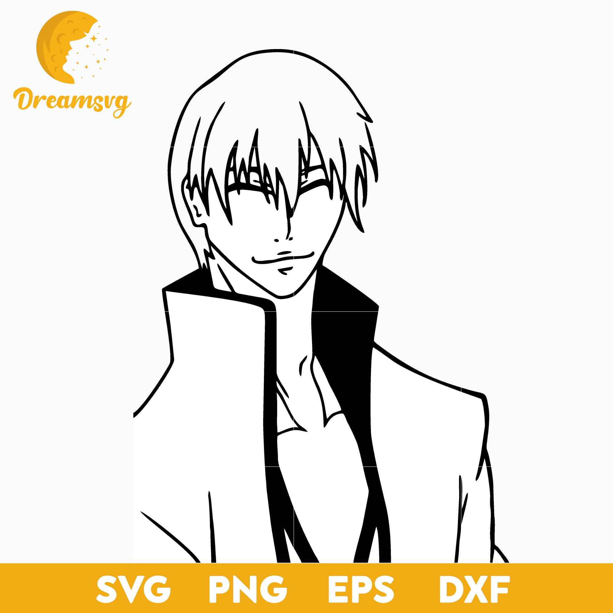 Kurosaki Ichigo Svg, Bleach Svg, Bleach Anime Svg, Manga Svg,  Japanese Characters Svg, Anime Svg, png, eps, dxf digital download.