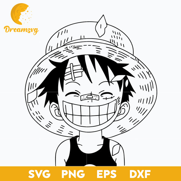 Circle Red Luffy One Piece Svg, Luffy One Piece Svg, file for cricut