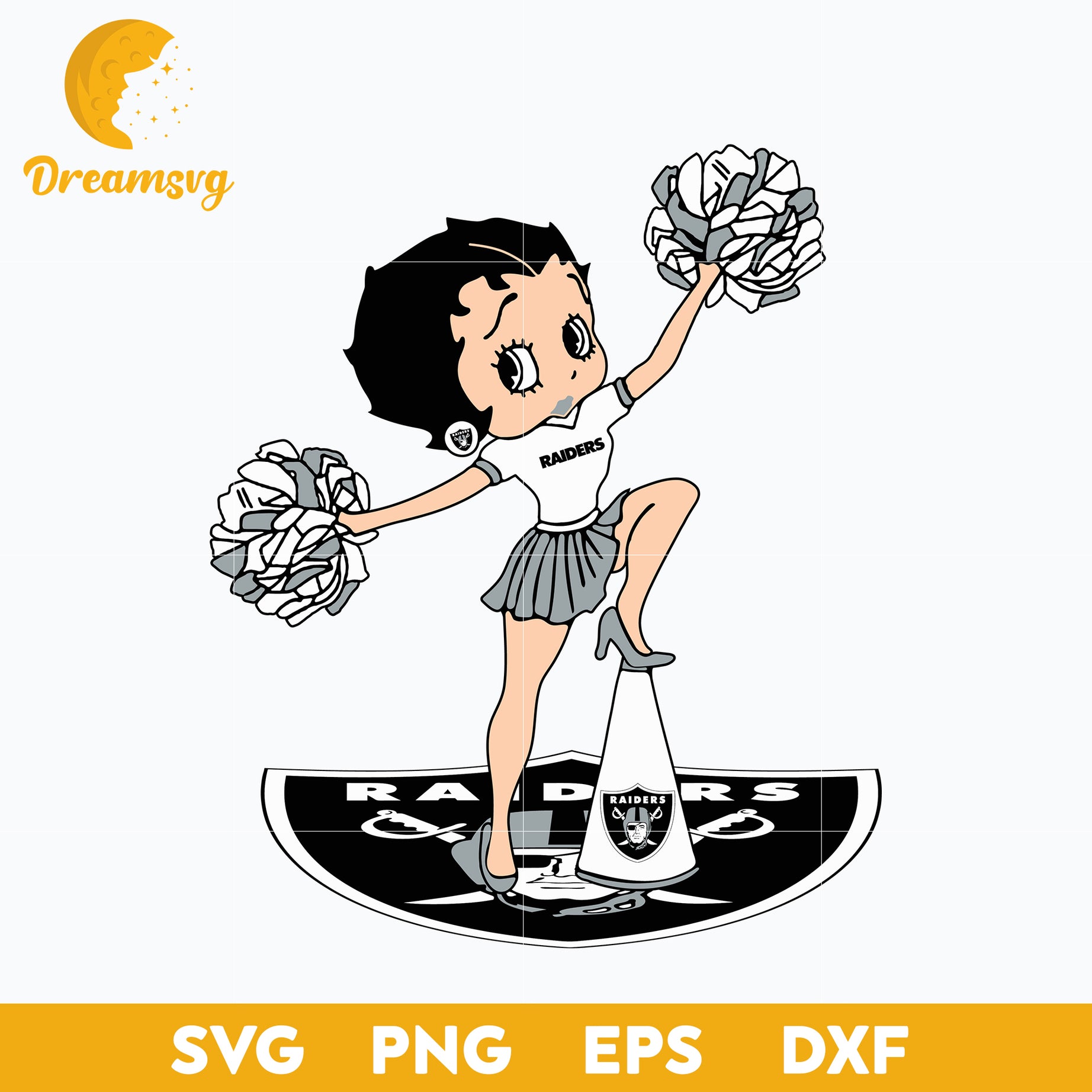 Las Vegas Raiders Betty Boop Cheerleader Nfl Svg, JLas Vegas Raiders Svg, Sport Svg, Nfl Svg, Png, Dxf, Eps Digital File.