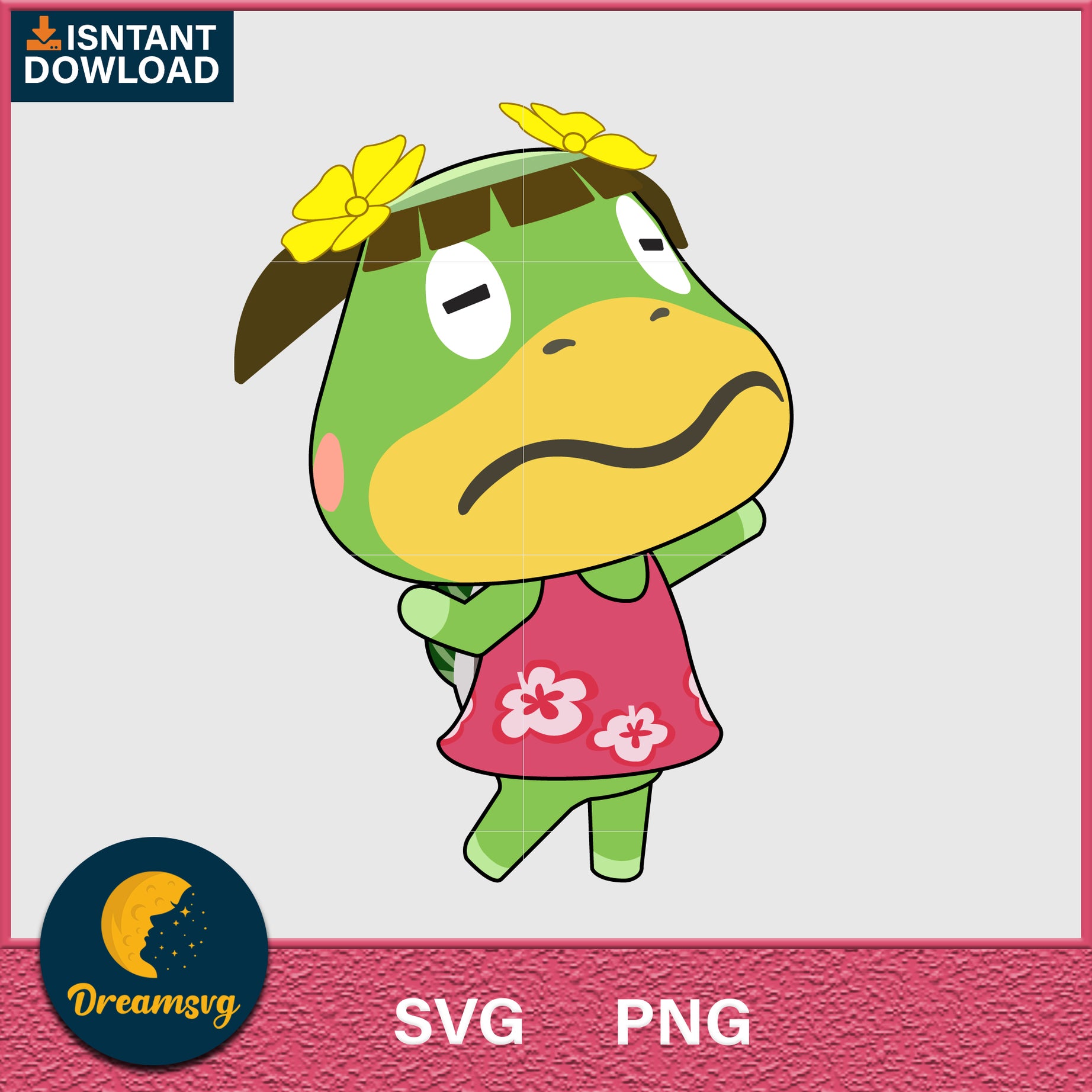 Leila Animal Crossing Svg, Animal Crossing Svg, Animal Crossing Png, Cartoon svg, svg, png digital file