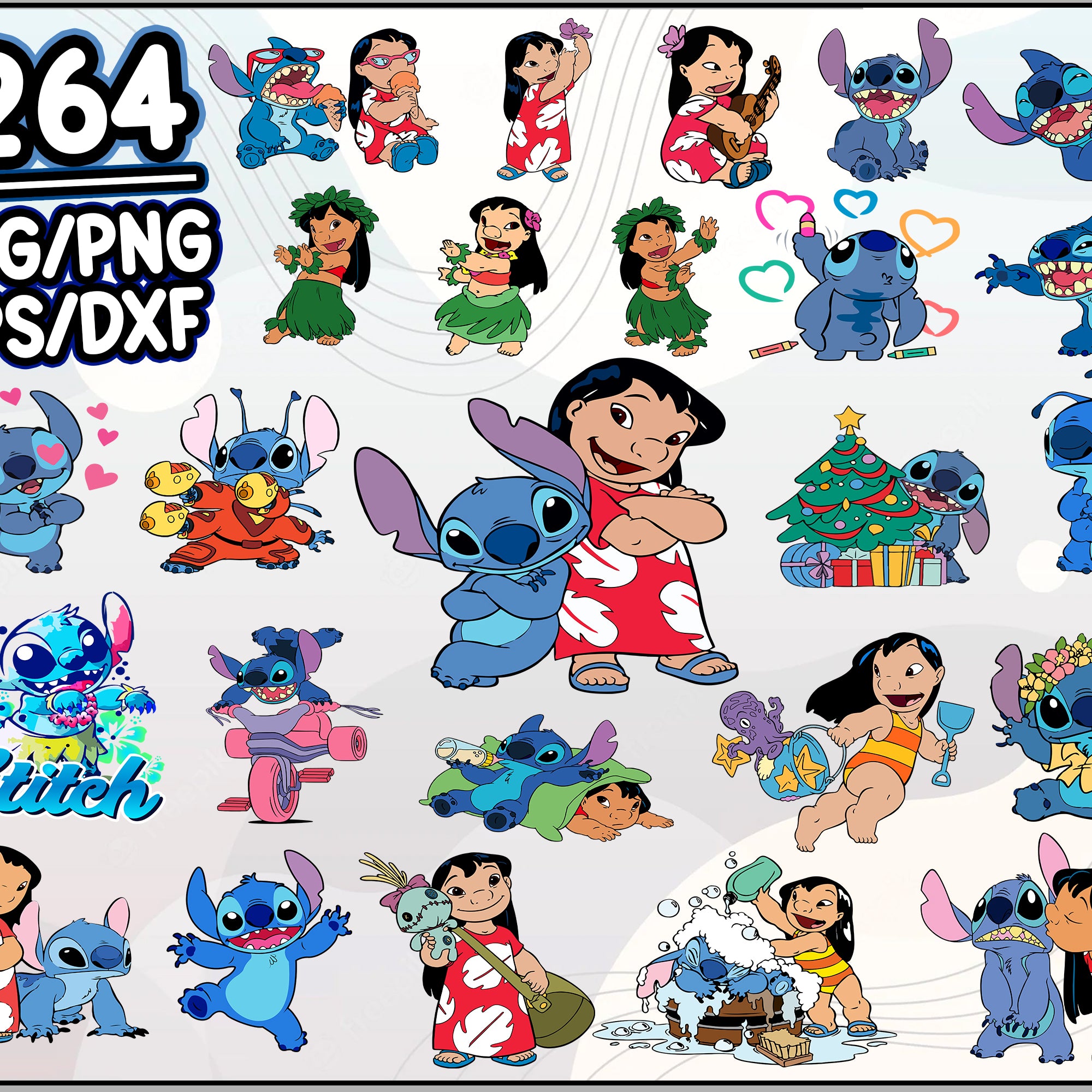 264+ Lilo and Stitch Bundle SVG, stitch svg, Lilo and Stitch SVG bundle for Cricut, lilo and stitch palm png, clipart, stitch character svg, Cartoon svg, png, dxf, eps digital file