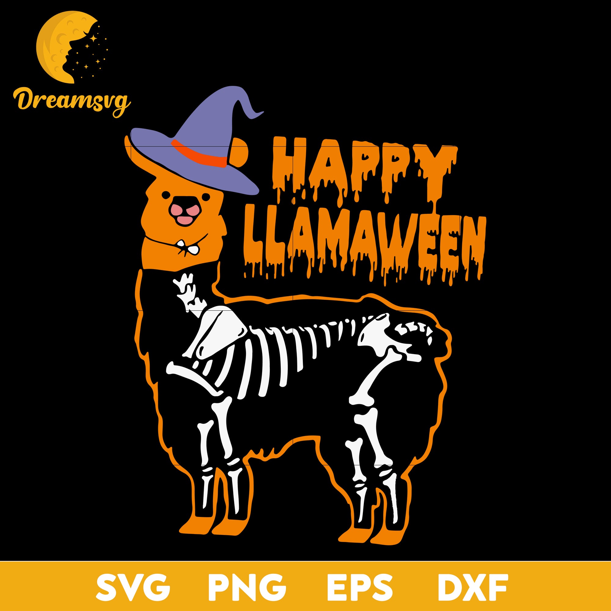 Llama Happy Halloween svg, Halloween svg, png, dxf, eps digital file.