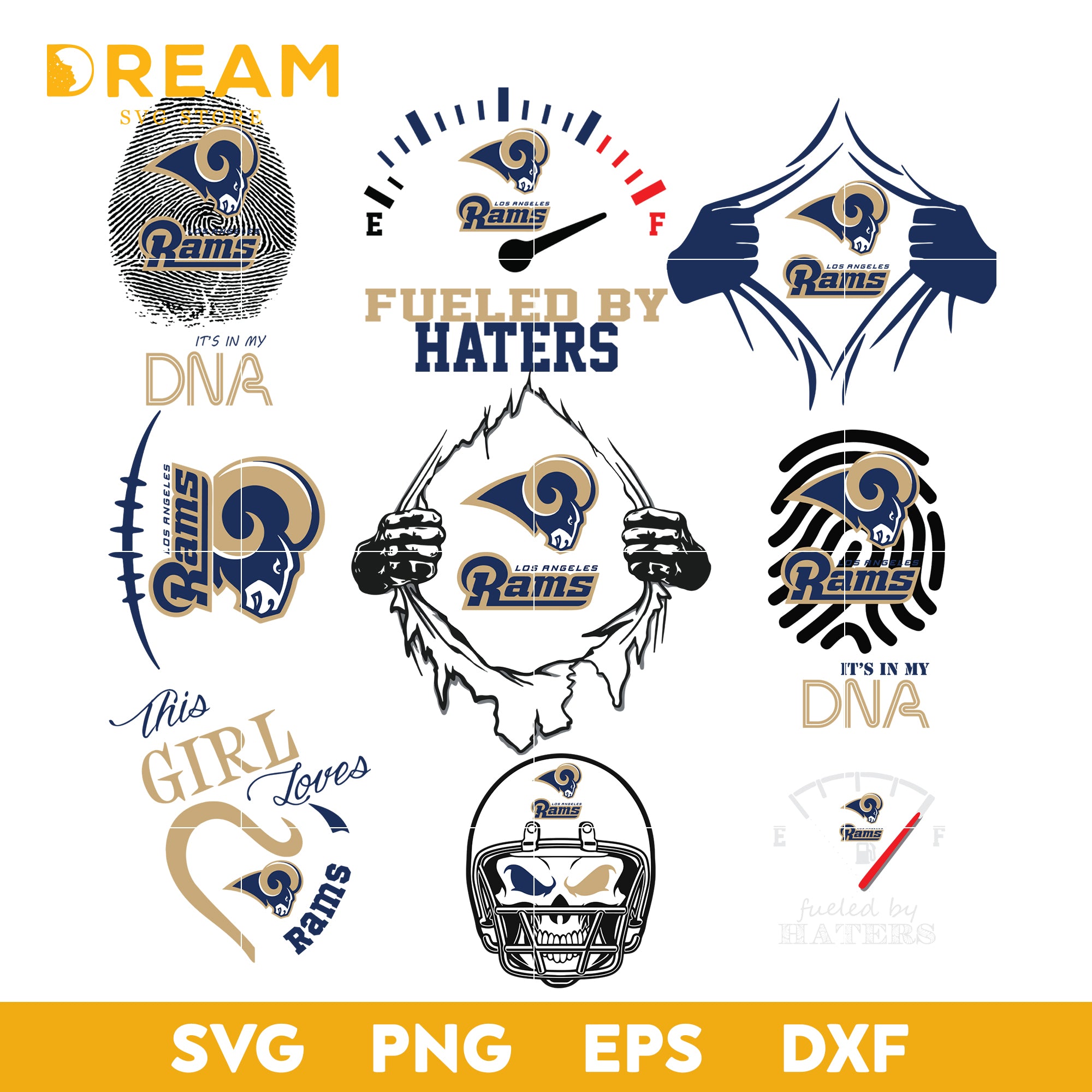 Los Angeles Rams bundle svg, Los Angeles Rams svg, NFL svg, png, dxf ...