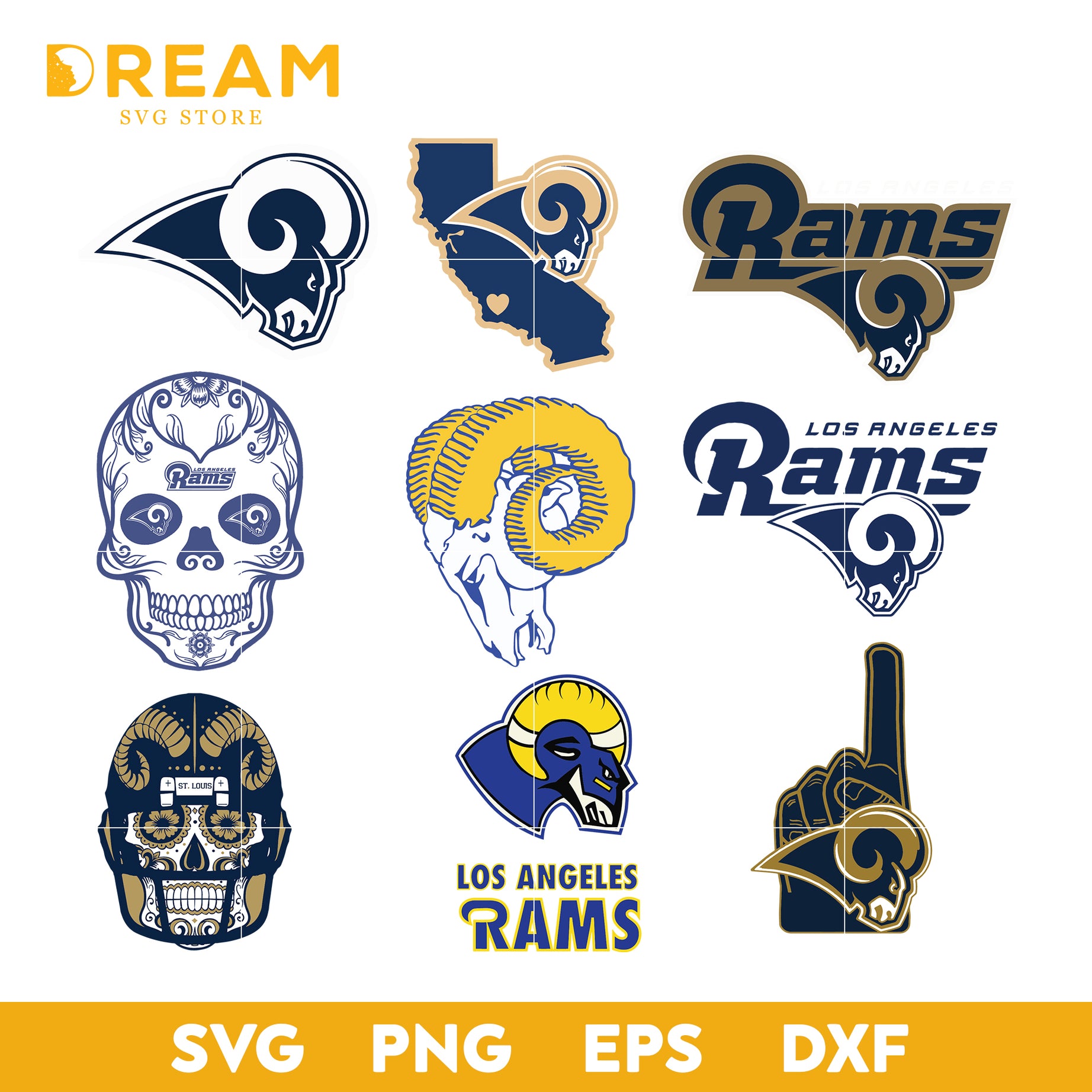 La Rams Logo Dxf Los Angeles Rams bundle svg, Los Angeles Rams svg, NFL svg, png, dxf ...