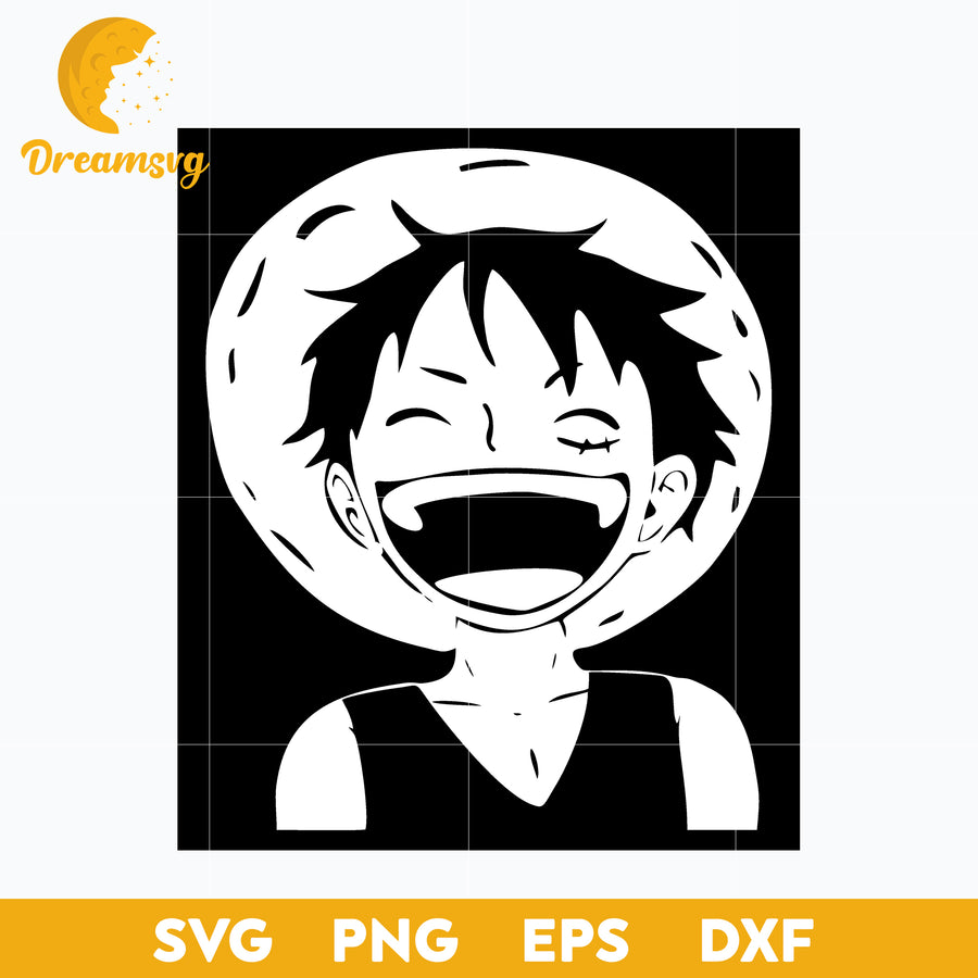 Luffy Smile Svg, Luffy One Piece Svg, Monkey D. Luffy Svg, Anime Cartoon Svg, Anime Svg, png, eps, dxf digital download.
