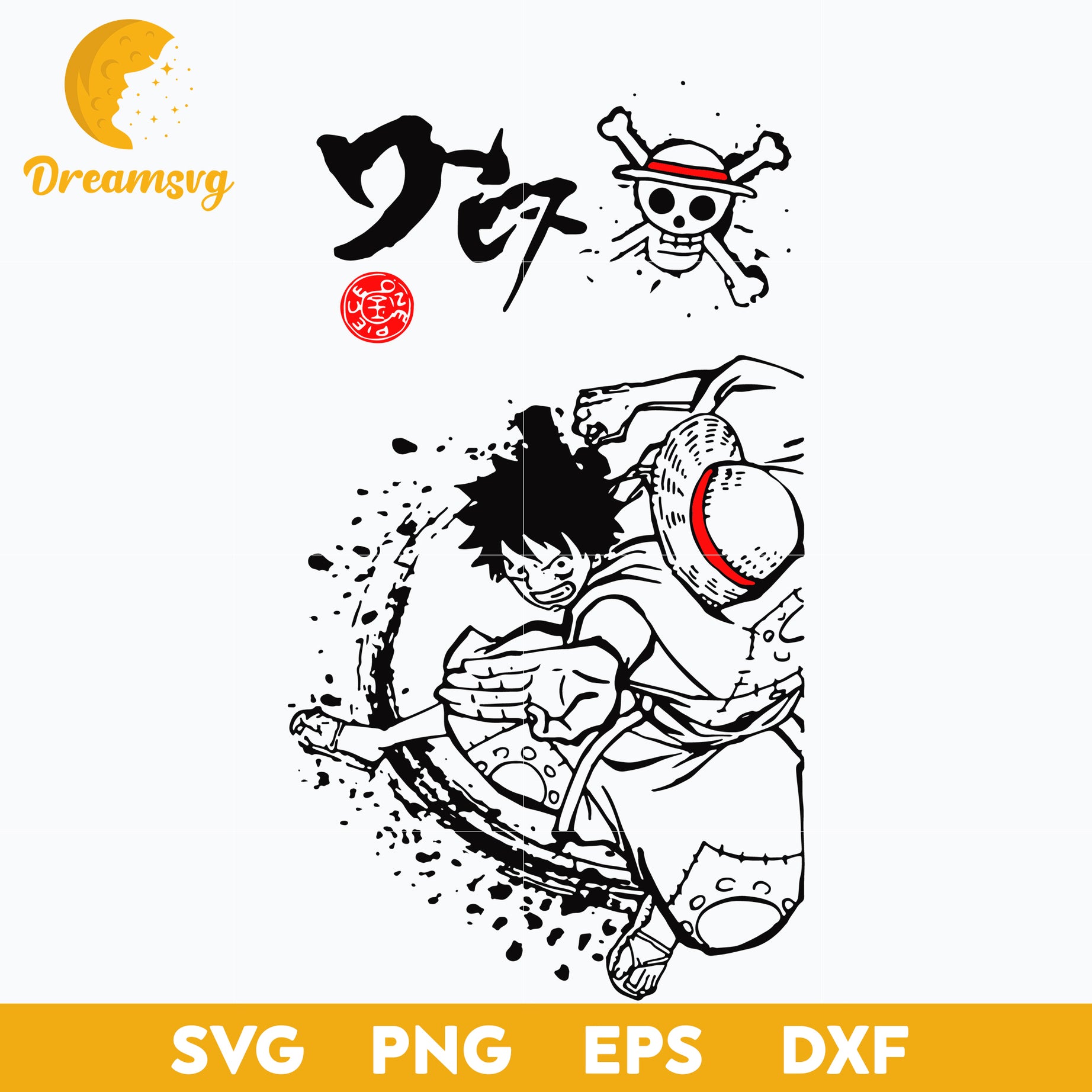 Luffy Svg, Monkey D.Luffy Svg, One Piece Svg, Anime Manga Svg, Anime Svg, png, eps, dxf digital download.