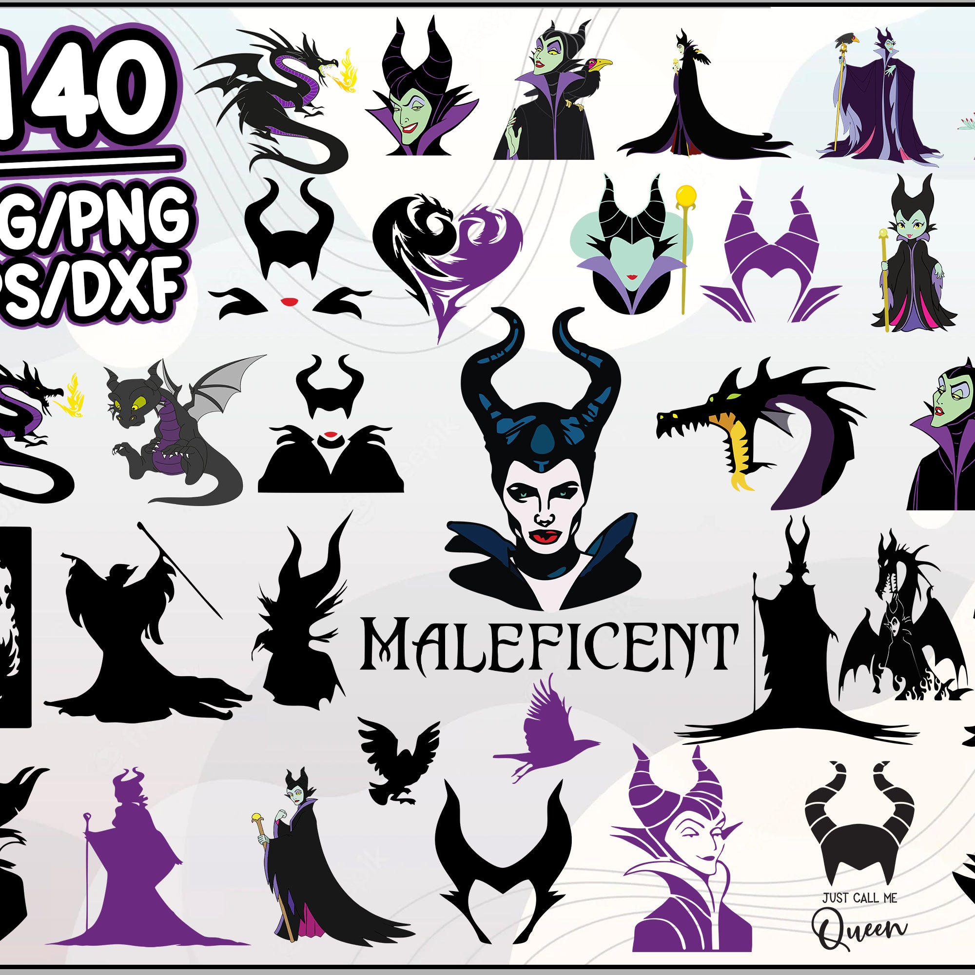 140+ Maleficent Bundle Svg, Disney Svg, Maleficent Svg, Maleficent Clipart, Maleficent Vector, Godmother Svg, Disney Villain Svg, Cartoon svg, png, dxf, eps digital file